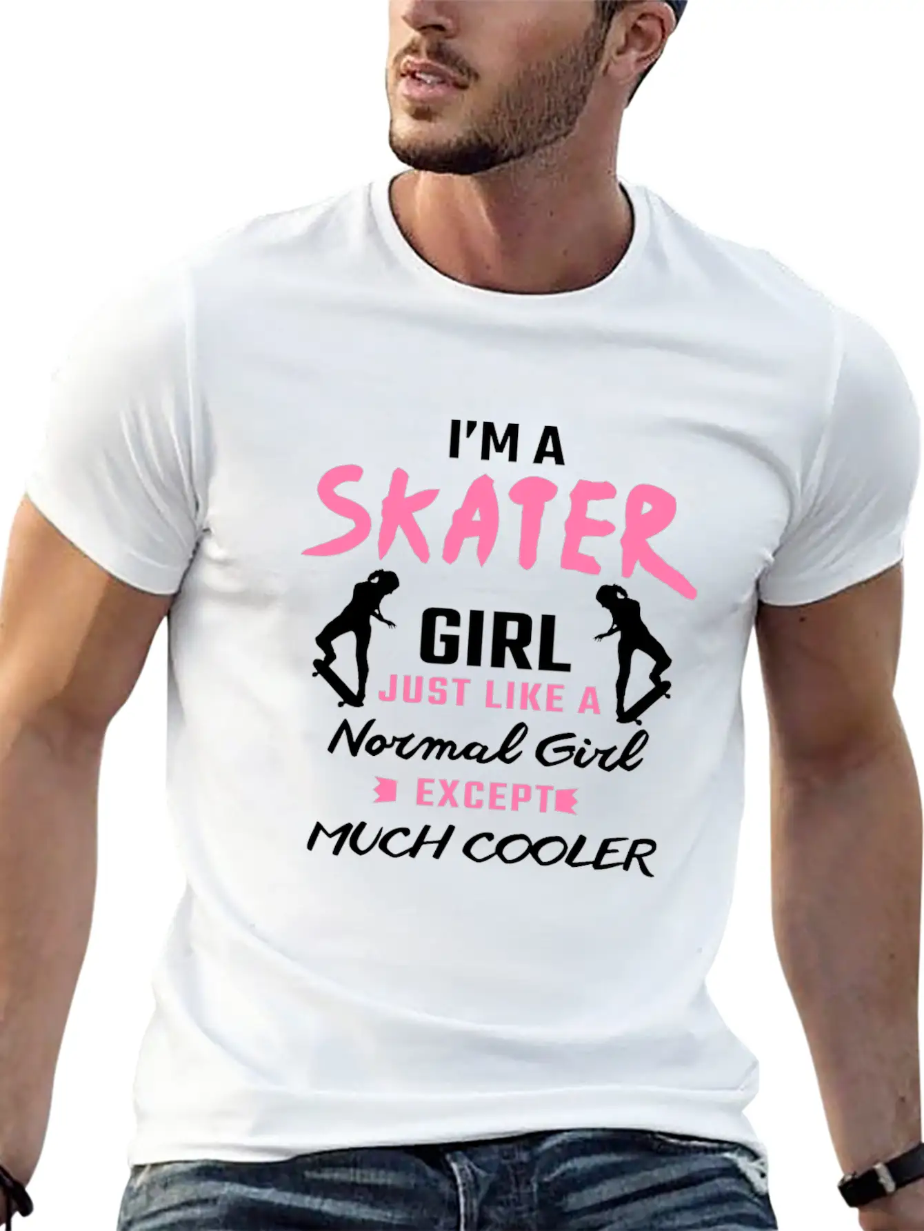 Skater Girl Skateboard Gift Skateboarder Gifts Essential Cotton Tee For Daily Outfits – Unisex Style