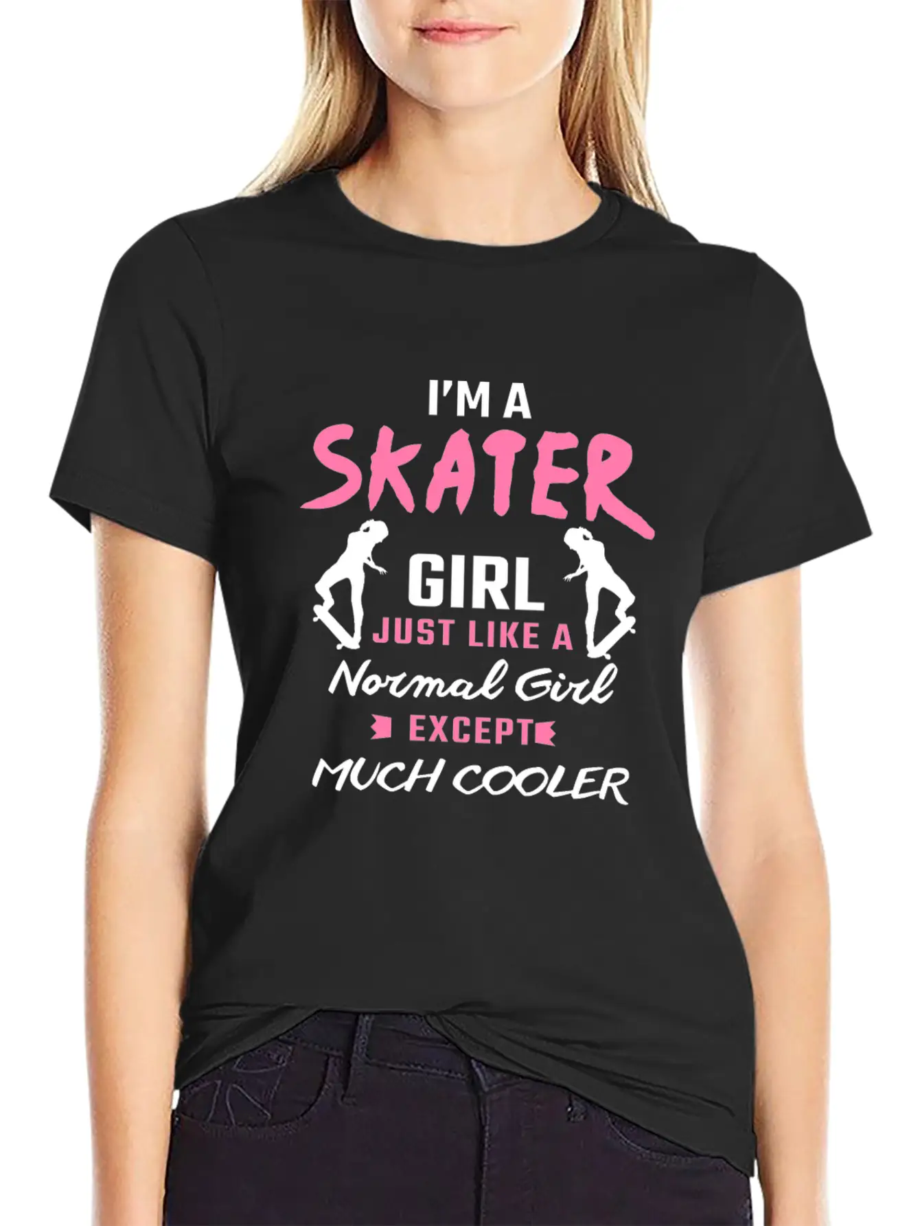 Skater Girl Skateboard Gift Skateboarder Gifts Essential Cotton Tee For Daily Outfits – Unisex Style