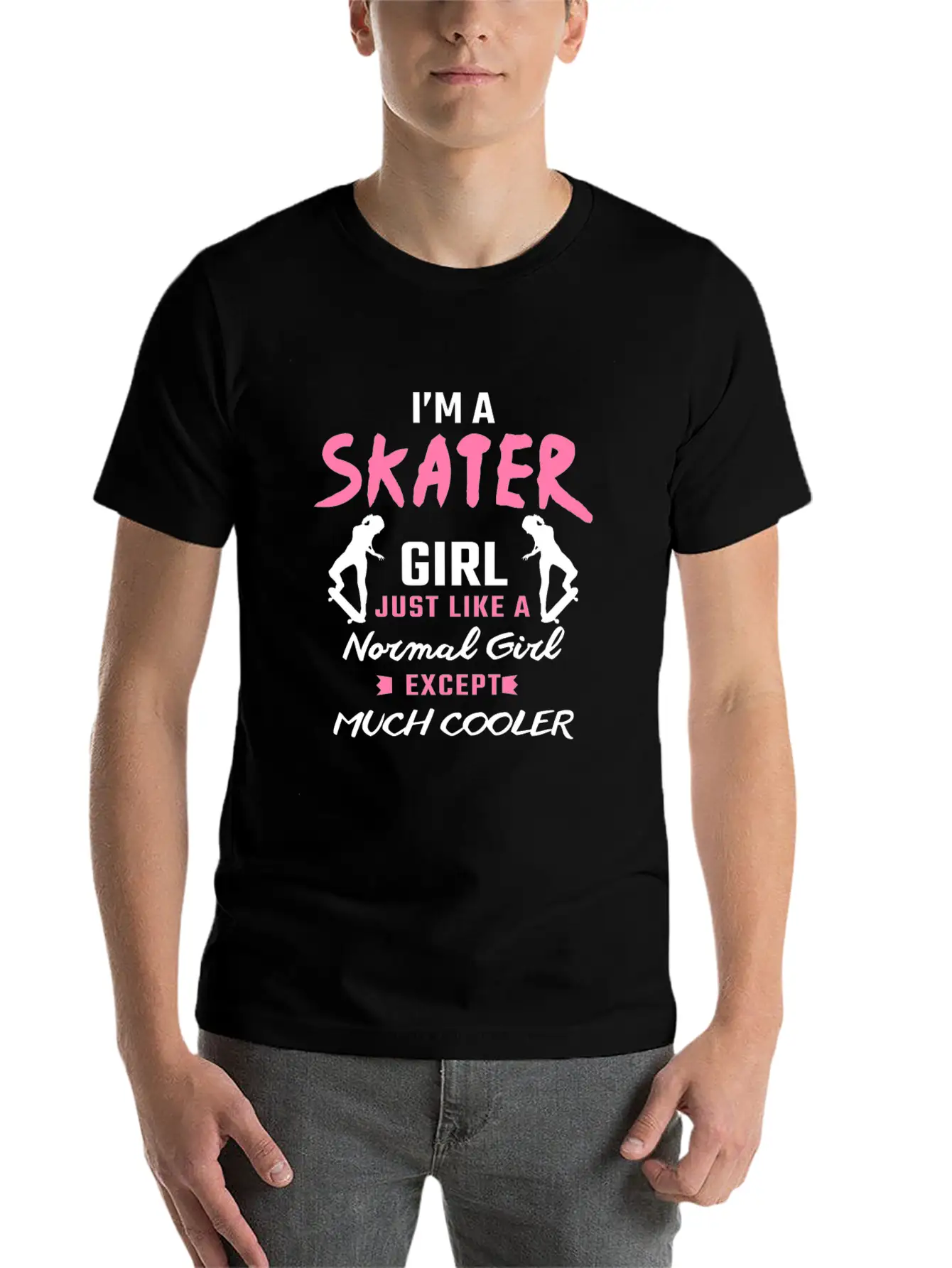Skater Girl Skateboard Gift Skateboarder Gifts Essential Cotton Tee For Daily Outfits – Unisex Style