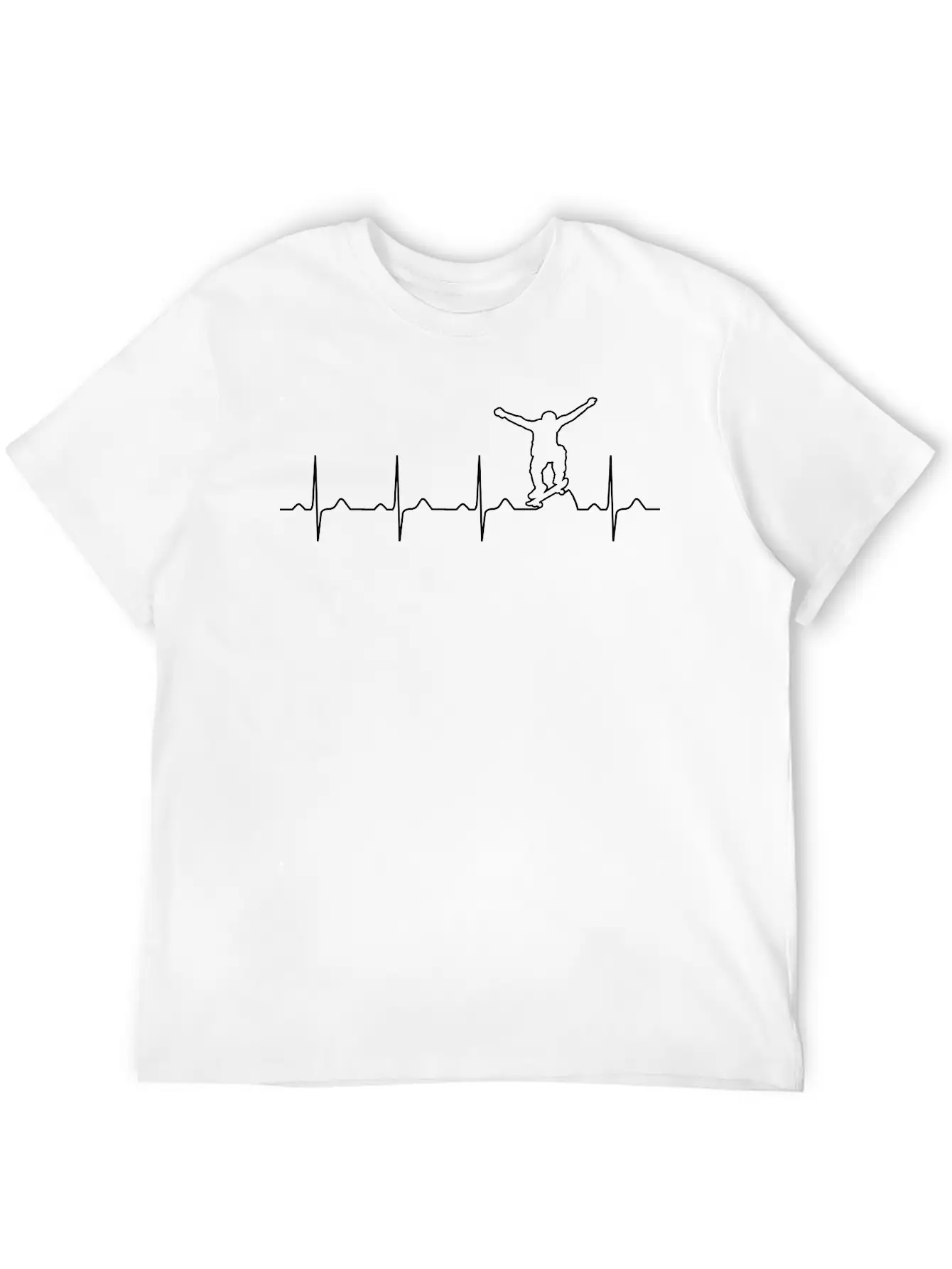 Skater Heartbeat Basic Graphic T-Shirt – Daily Comfort In Soft Cotton