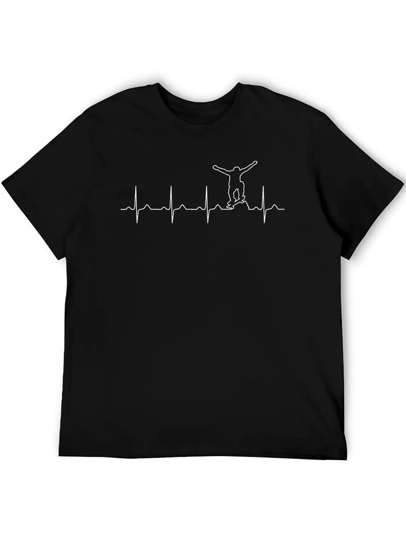 Skater Heartbeat Basic Graphic T-Shirt – Daily Comfort In Soft Cotton