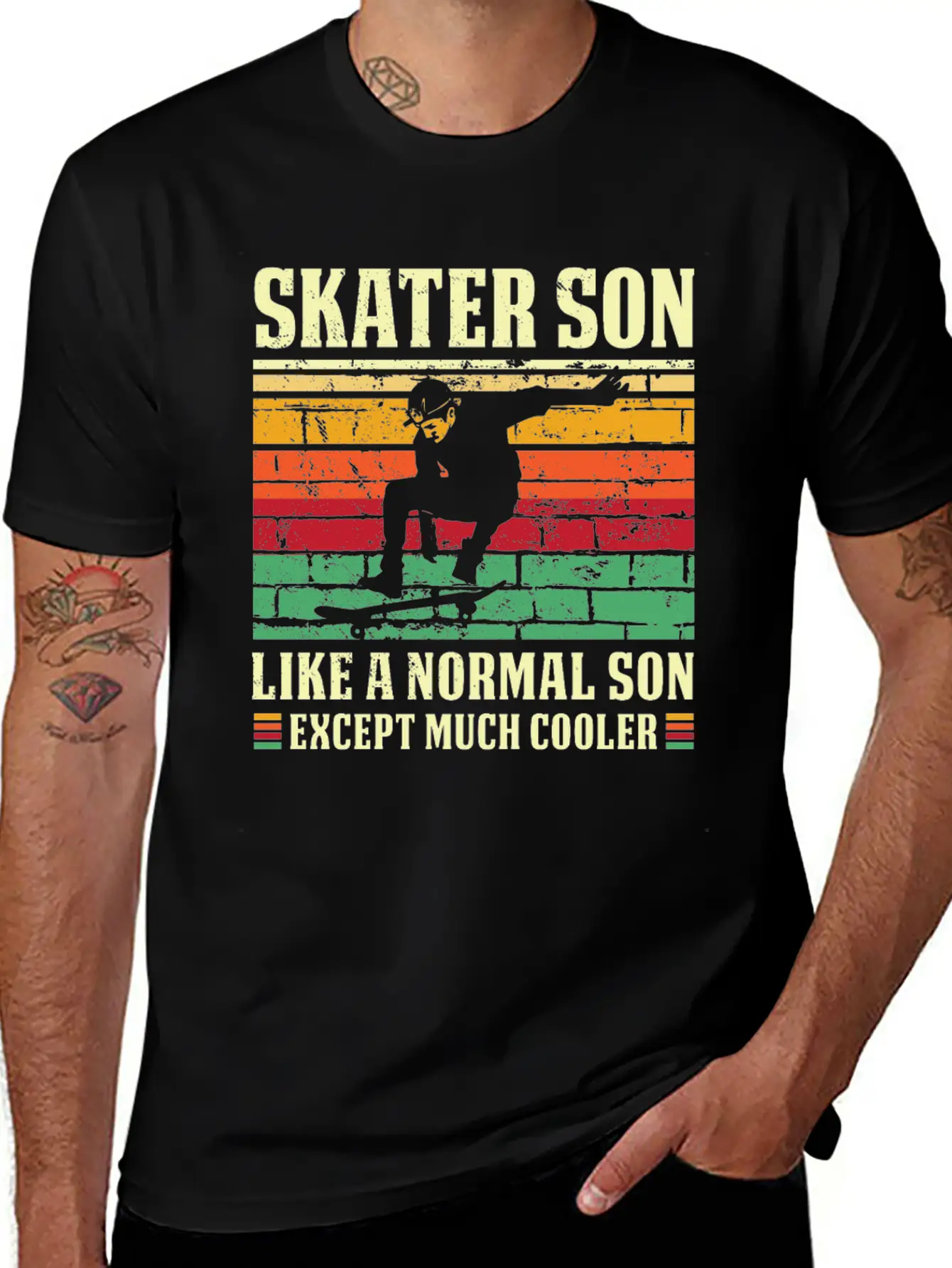 Skater Son Shirt Retro Skateboard T Shirt Skater S Relaxed Everyday Tee – Lightweight And Durable Cotton