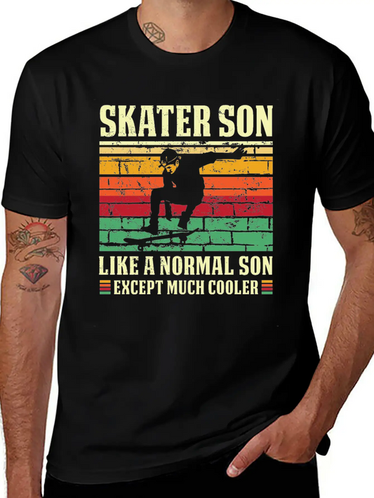 Skater Son Shirt Retro Skateboard T Shirt Skater S Relaxed Everyday Tee – Lightweight And Durable Cotton