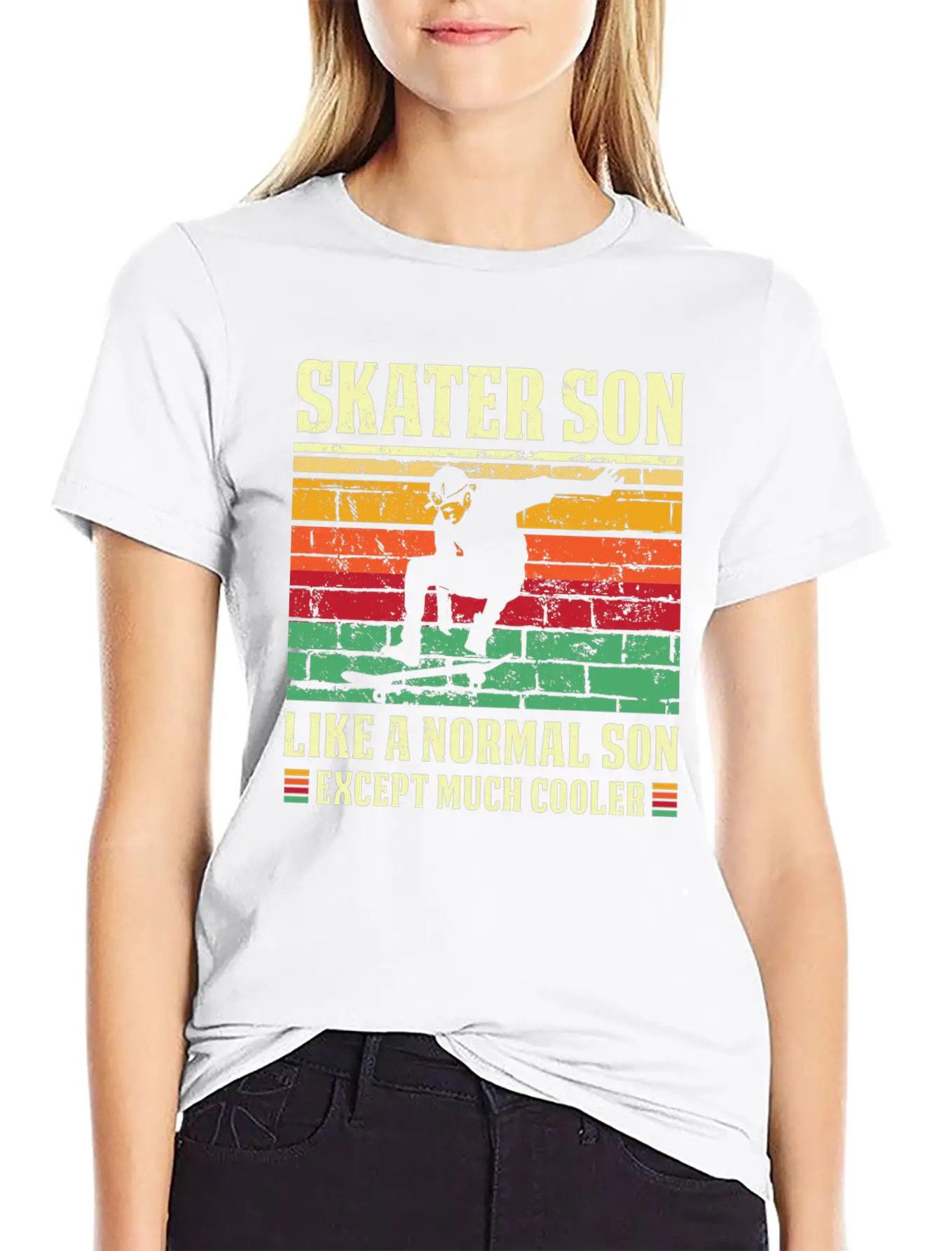 Skater Son Shirt Retro Skateboard T Shirt Skater S Relaxed Everyday Tee – Lightweight And Durable Cotton