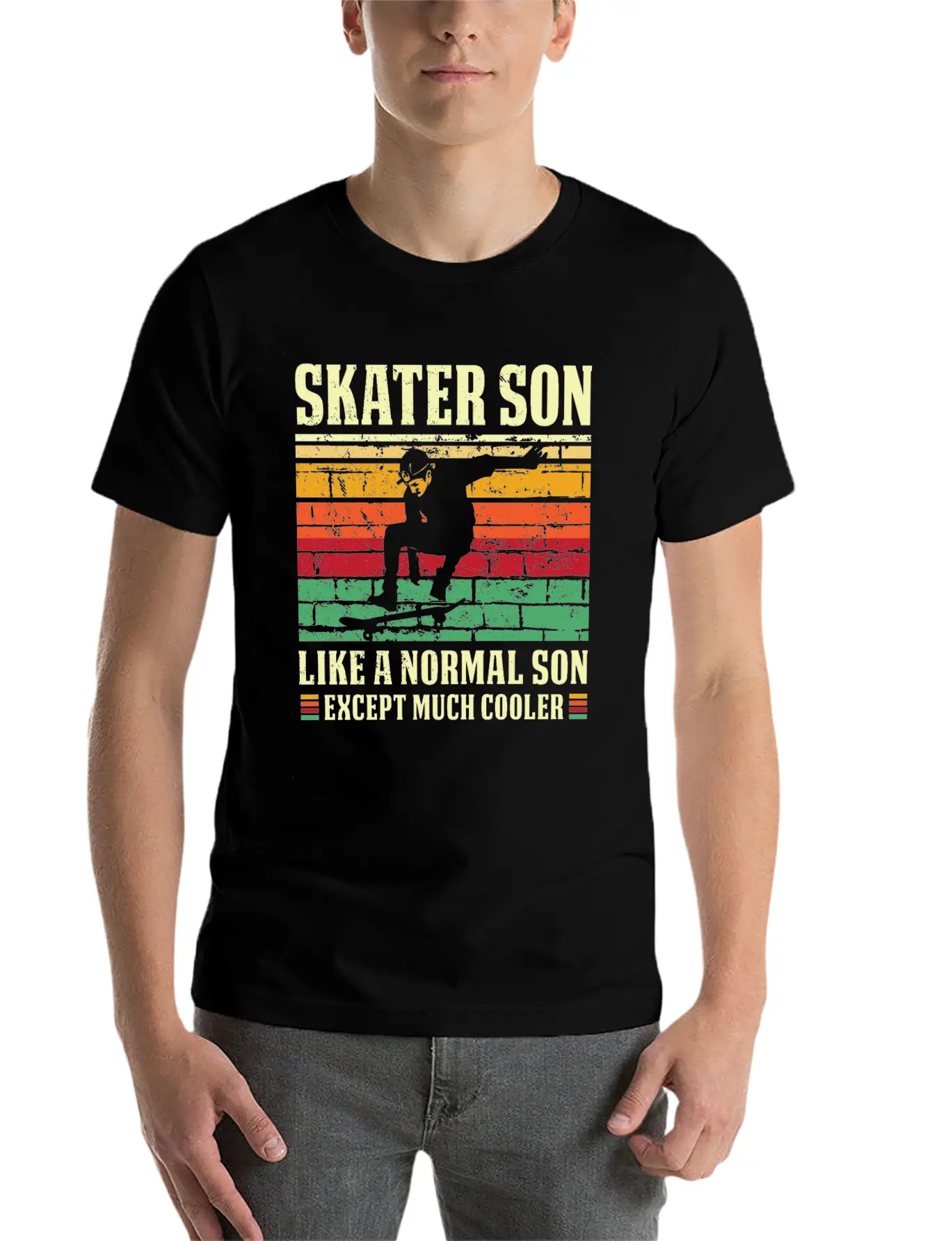 Skater Son Shirt Retro Skateboard T Shirt Skater S Relaxed Everyday Tee – Lightweight And Durable Cotton