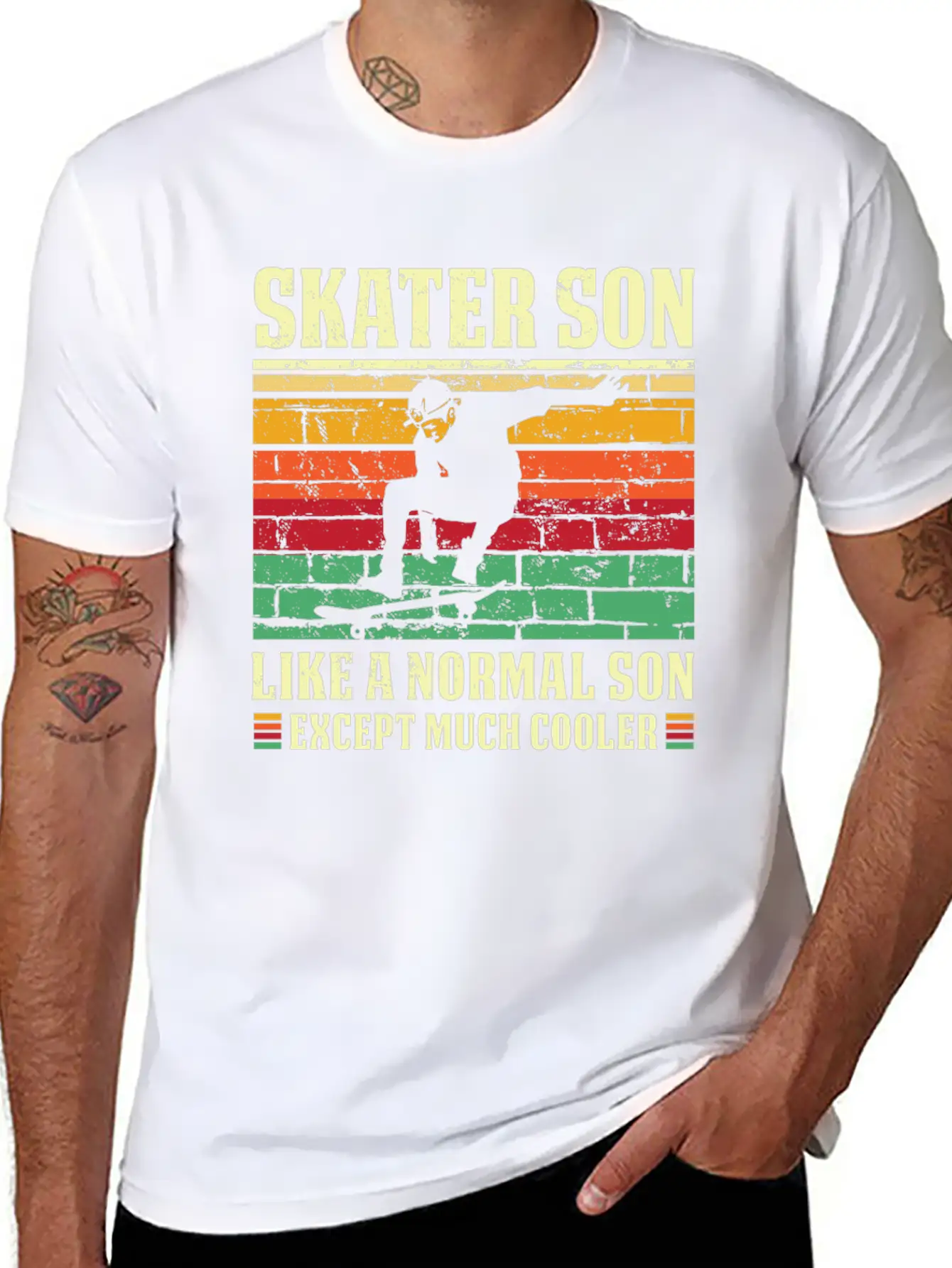 Skater Son Shirt Retro Skateboard T Shirt Skater S Relaxed Everyday Tee – Lightweight And Durable Cotton