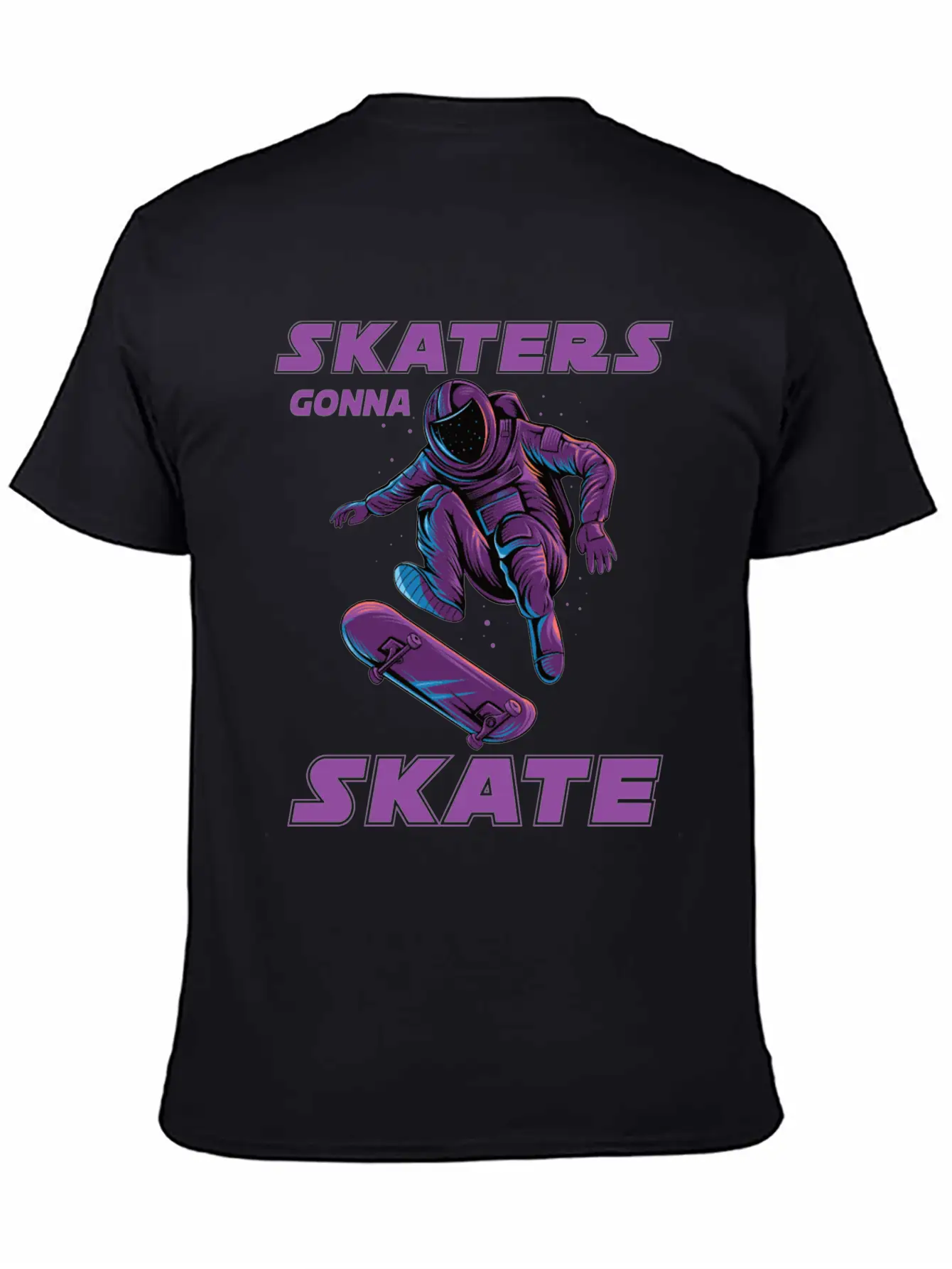 Skaters Gonna Skate Astronaut Basic Graphic T-Shirt – Daily Comfort In Soft Cotton