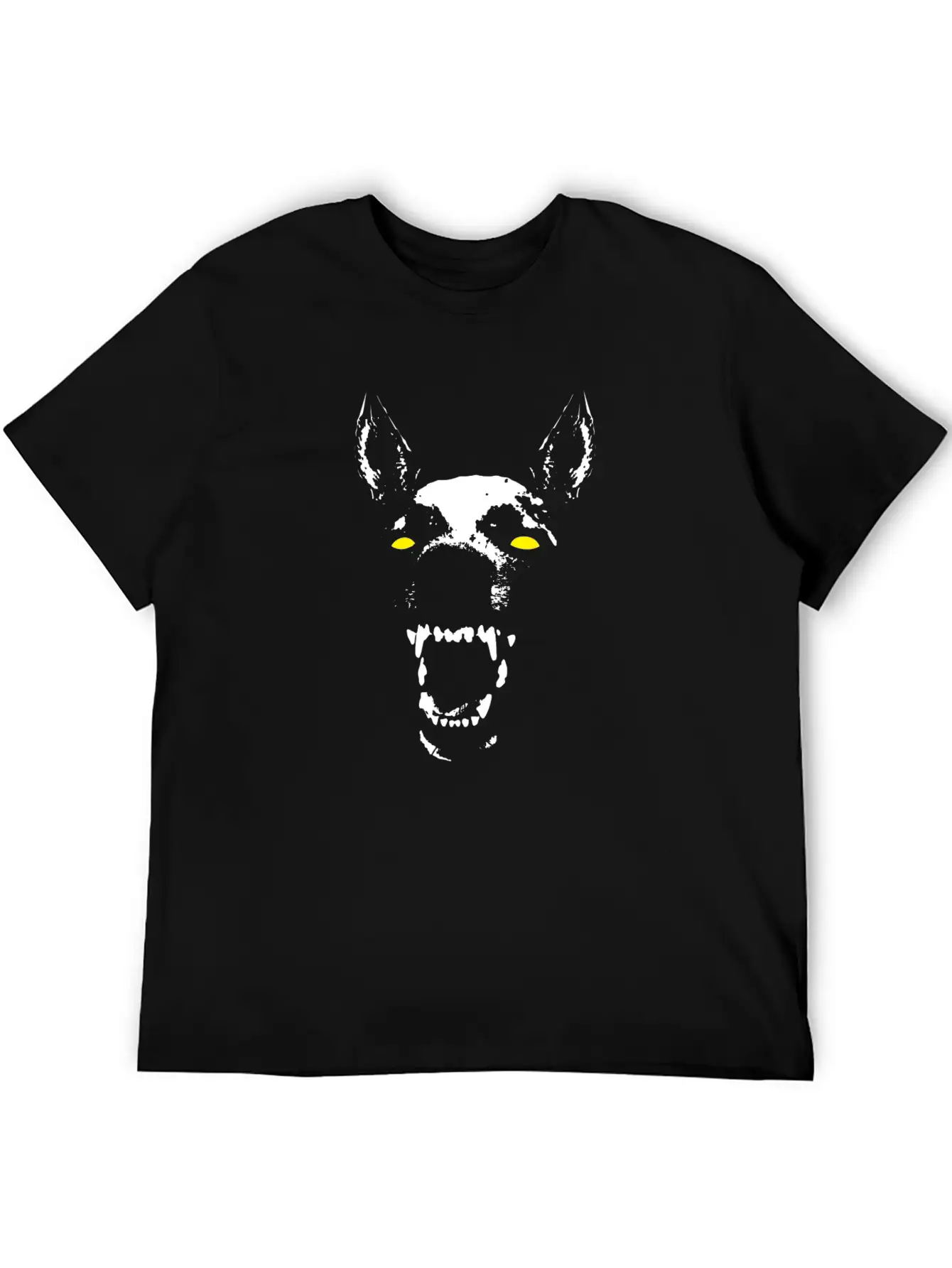 Skeleton Dog Head Soft Cotton Short Sleeve Tee – Unisex Wardrobe Staple