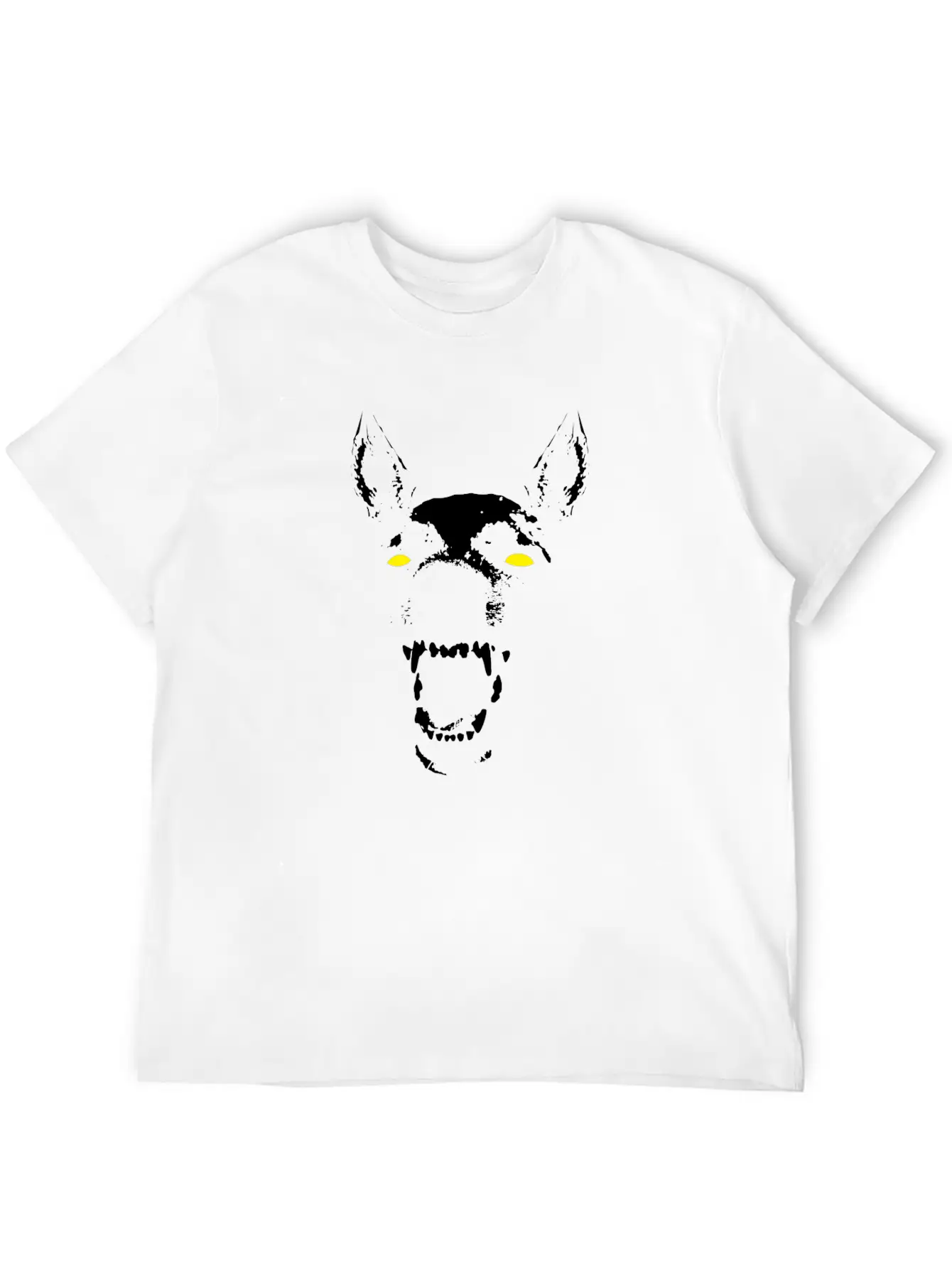Skeleton Dog Head Soft Cotton Short Sleeve Tee – Unisex Wardrobe Staple