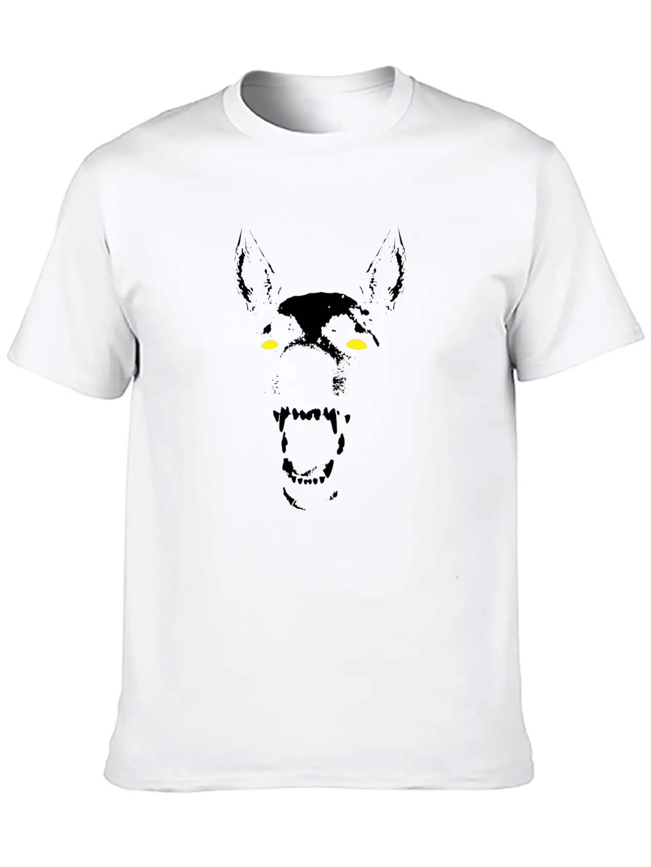 Skeleton Dog Head Soft Cotton Short Sleeve Tee – Unisex Wardrobe Staple
