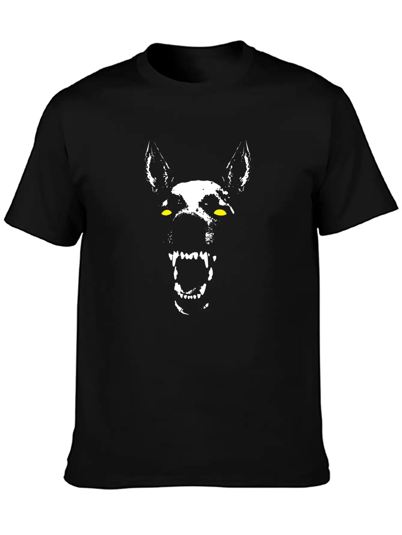 Skeleton Dog Head Soft Cotton Short Sleeve Tee – Unisex Wardrobe Staple