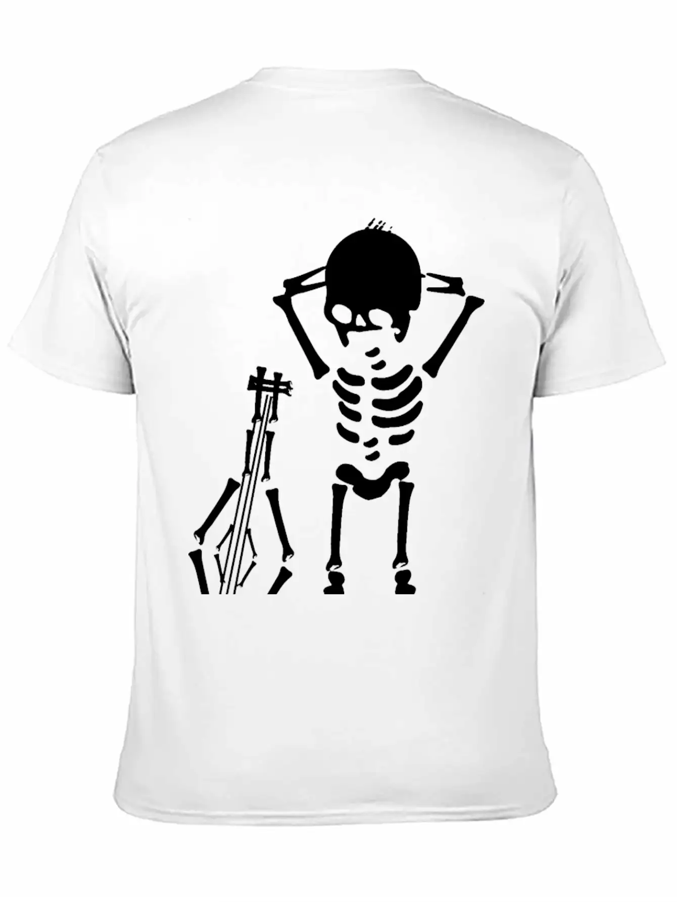 Skeleton Music Unisex Casual T-Shirt – Clean Design For Daily Comfort