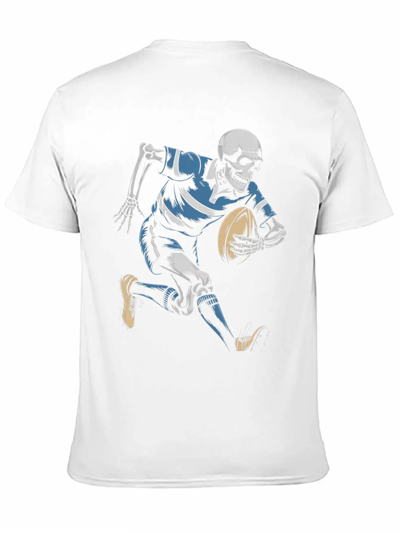 Skeleton Playing American Football Soft Cotton Short Sleeve Tee – Unisex Wardrobe Staple