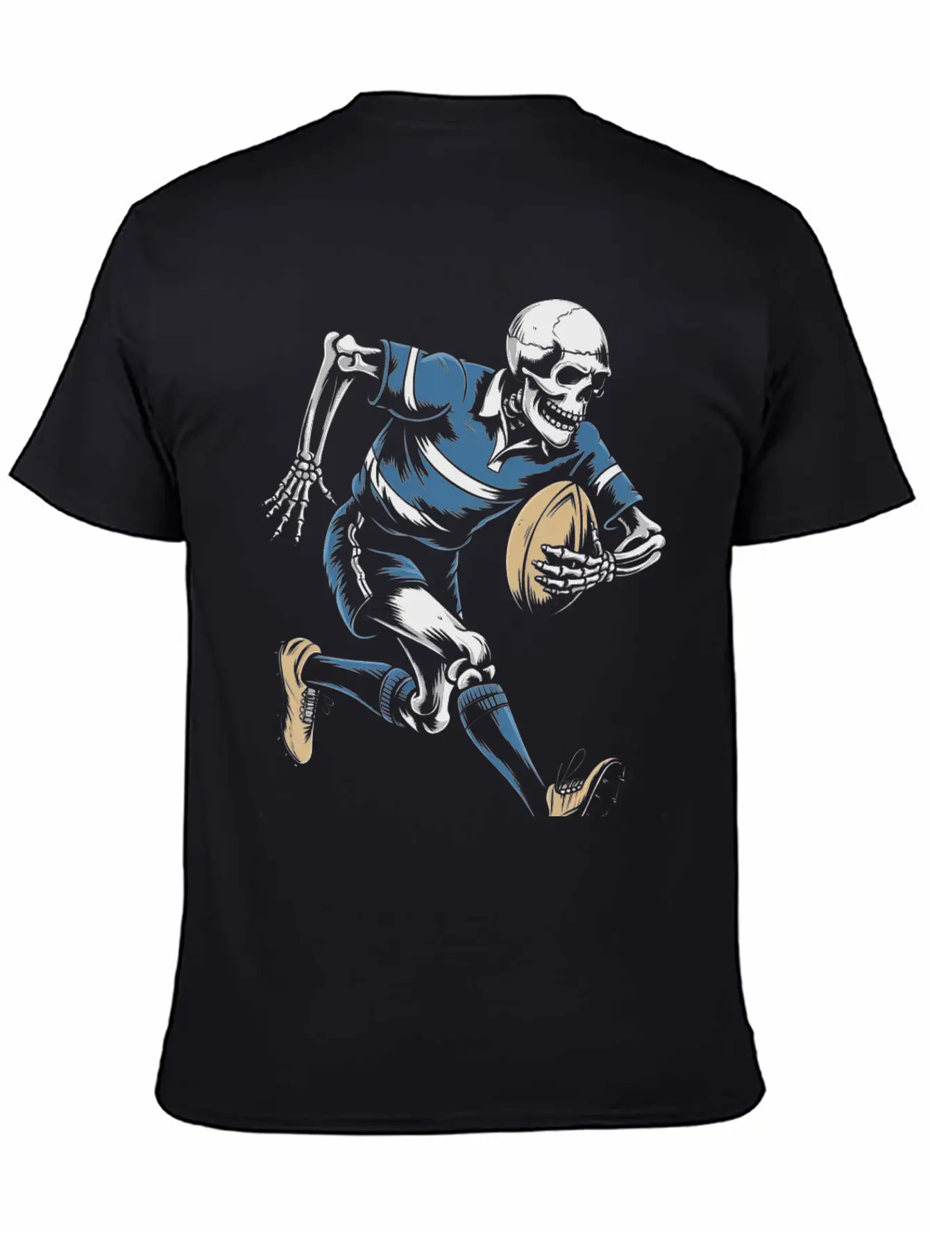 Skeleton Playing American Football Soft Cotton Short Sleeve Tee – Unisex Wardrobe Staple