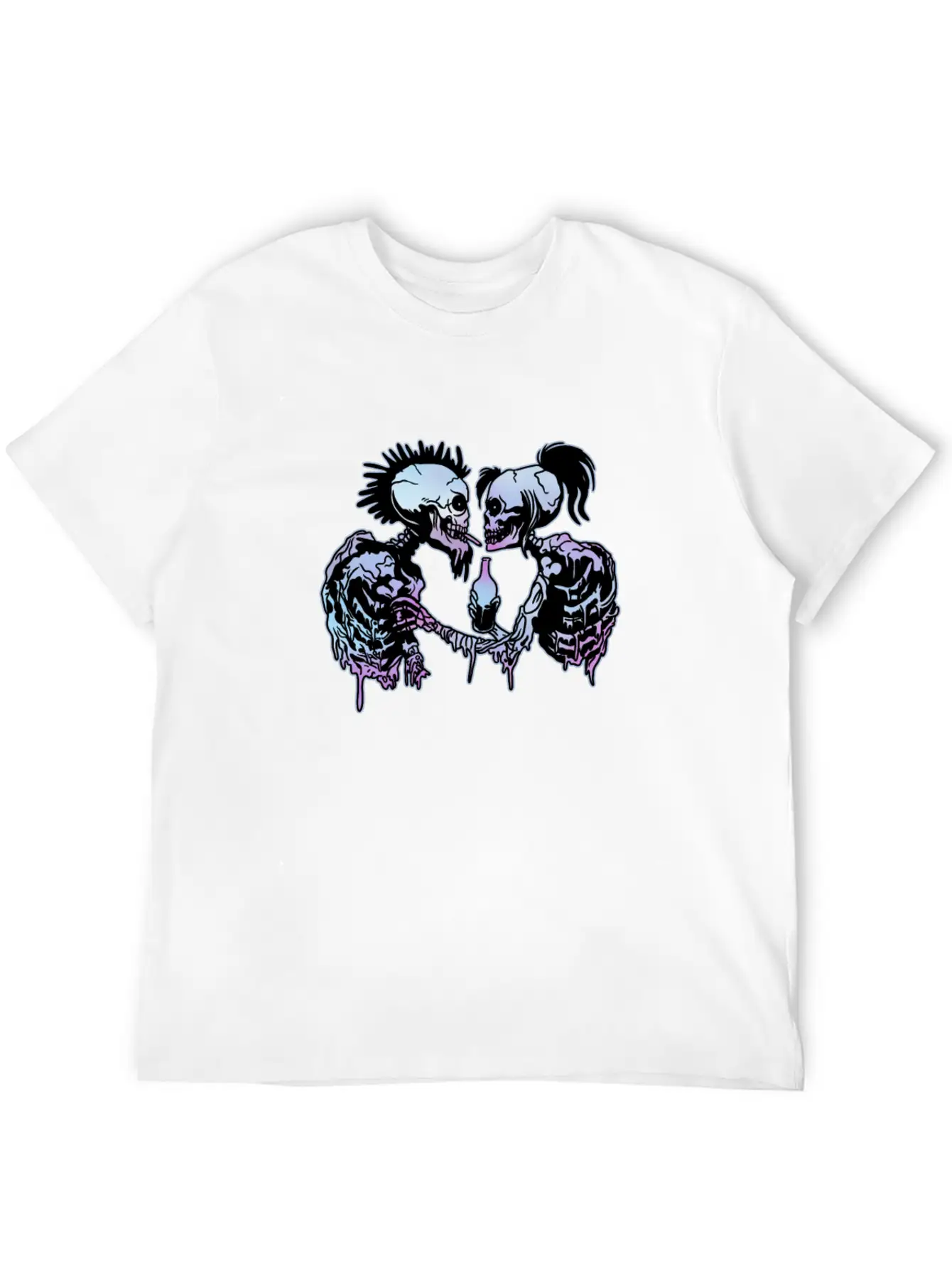 Skeleton Punks For Punk Rock Design For A Punk Classic Fit Graphic Tee For Daily Comfort – Unisex Cotton Shirt