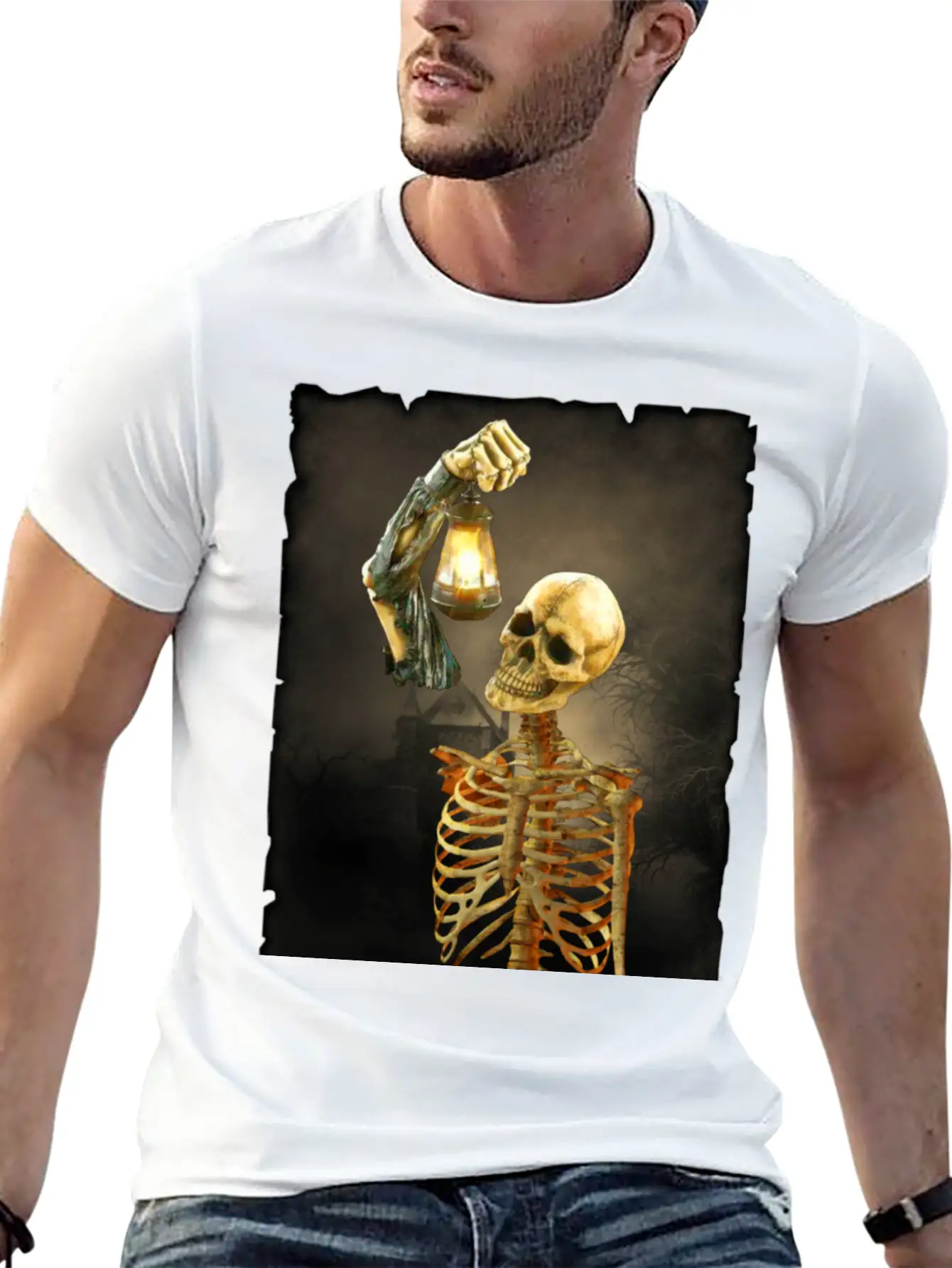 Skeleton Soft Cotton Short Sleeve Tee – Unisex Wardrobe Staple