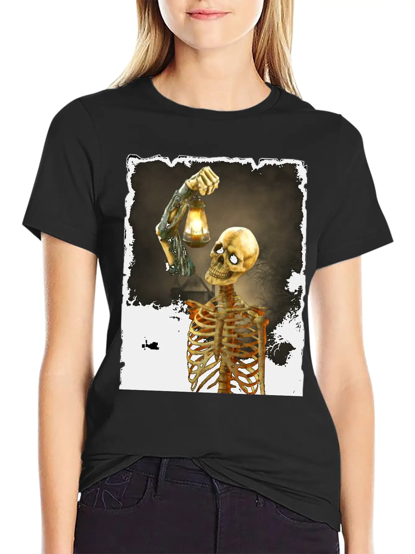 Skeleton Soft Cotton Short Sleeve Tee – Unisex Wardrobe Staple