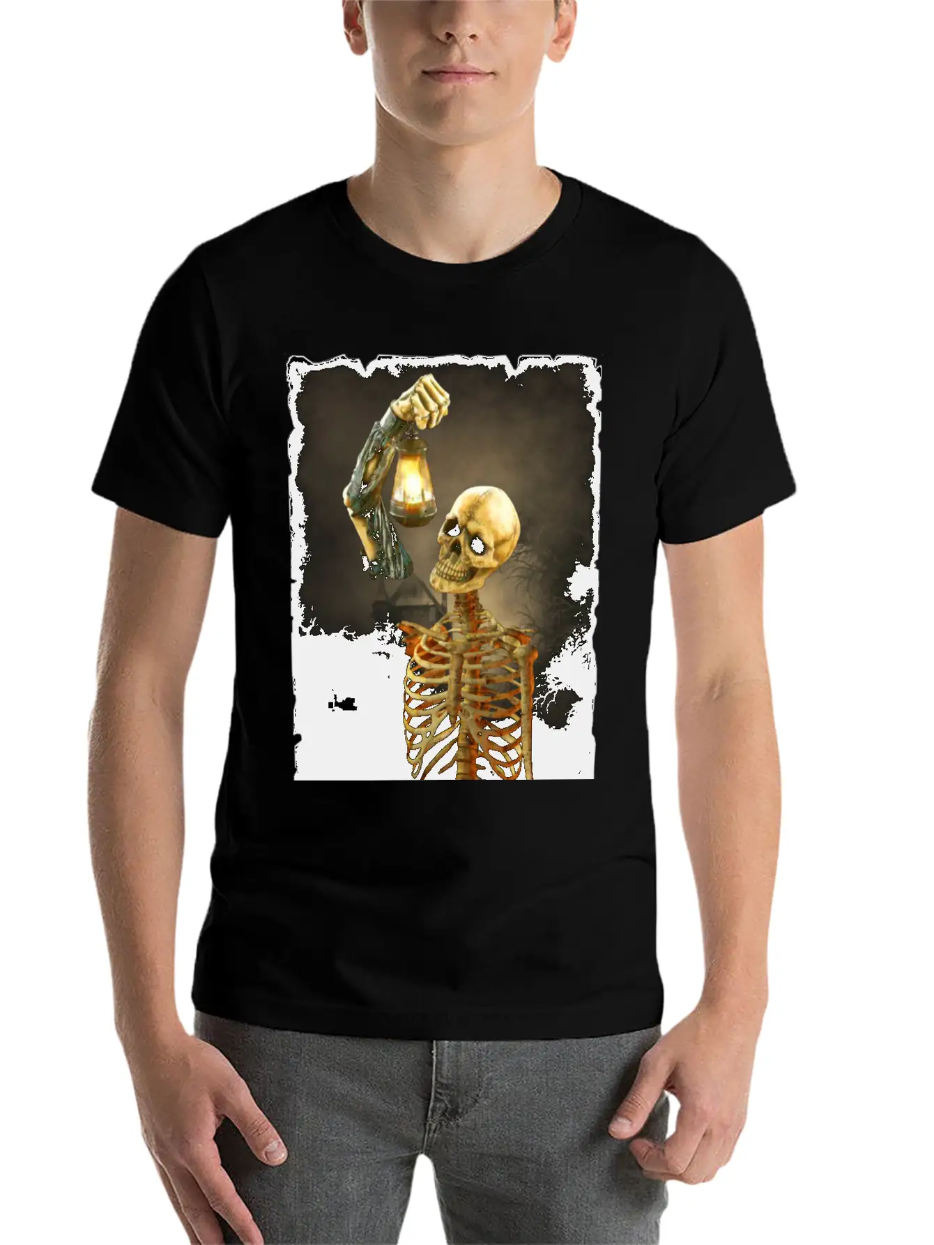 Skeleton Soft Cotton Short Sleeve Tee – Unisex Wardrobe Staple