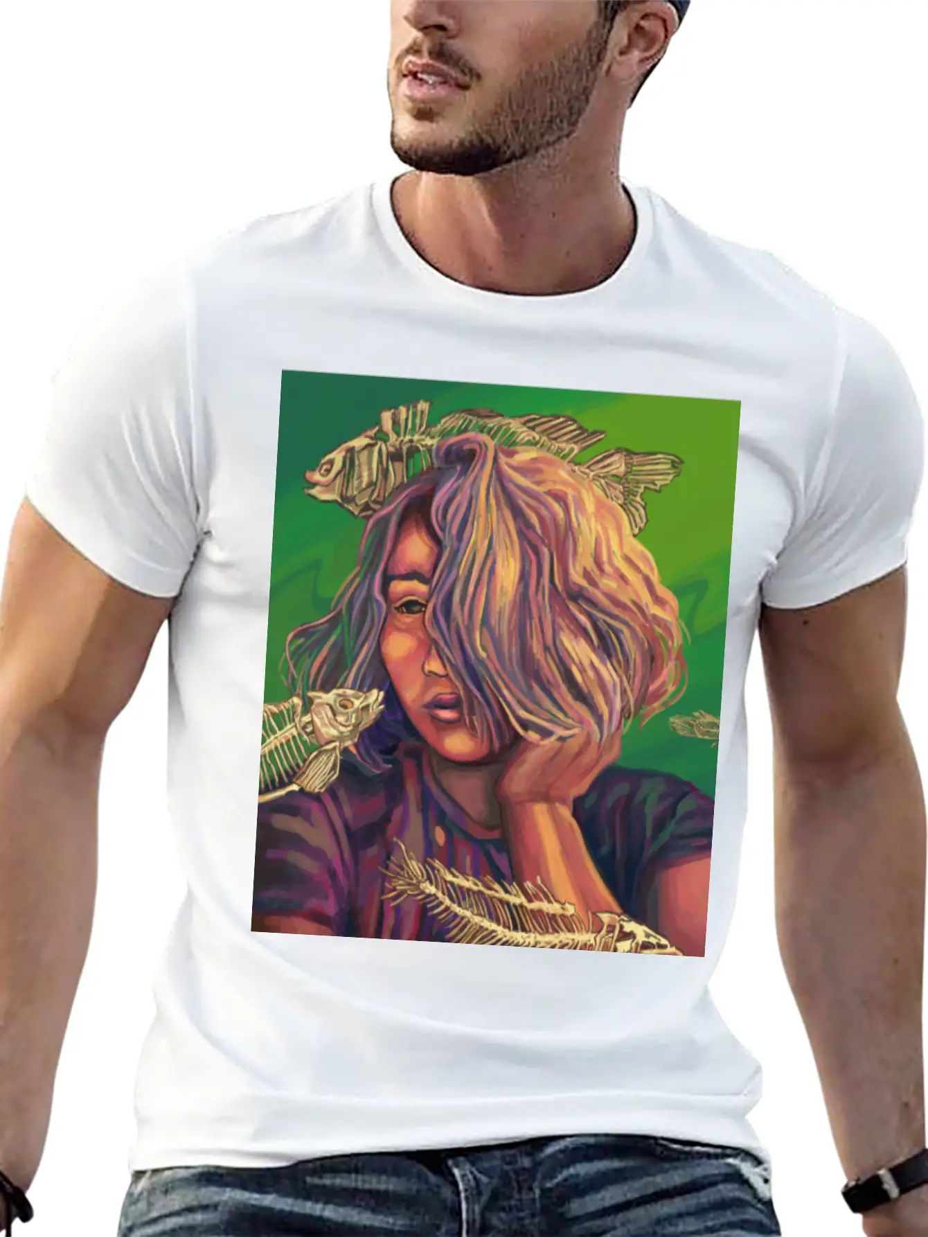 SkeletonFish Essential Cotton Tee For Daily Outfits – Unisex Style