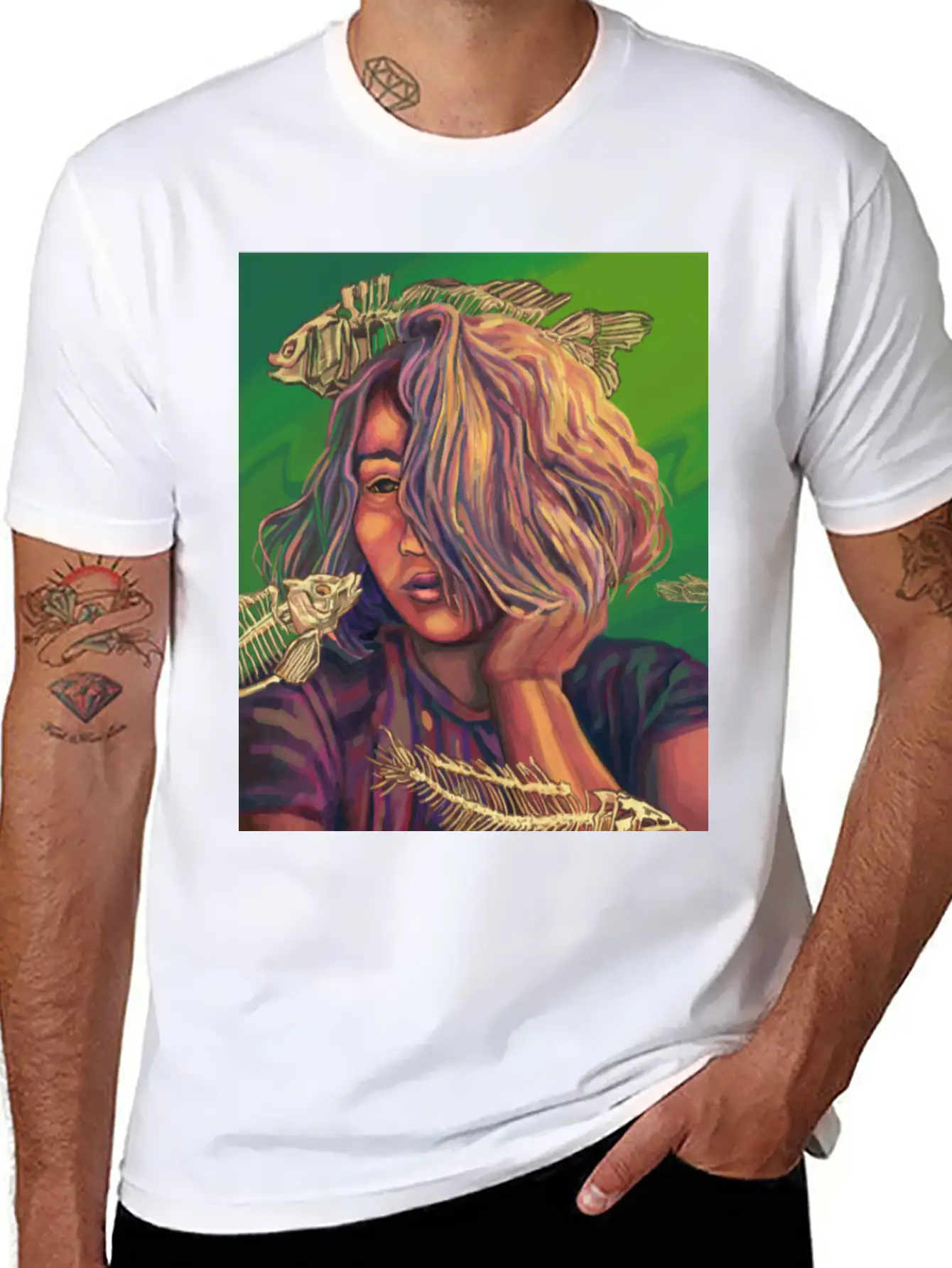 SkeletonFish Essential Cotton Tee For Daily Outfits – Unisex Style