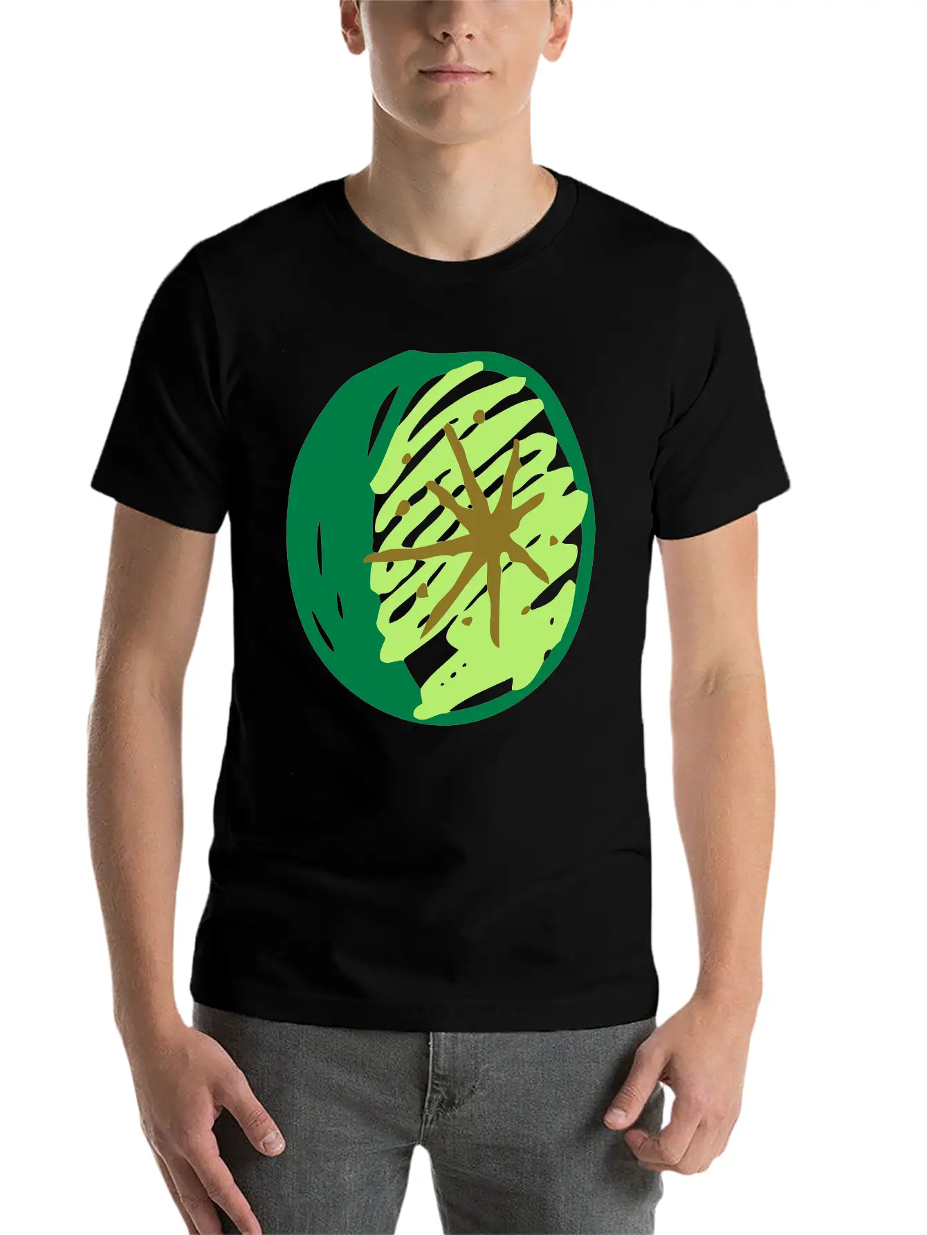 Sketched Lime Essential Cotton Tee For Daily Outfits – Unisex Style