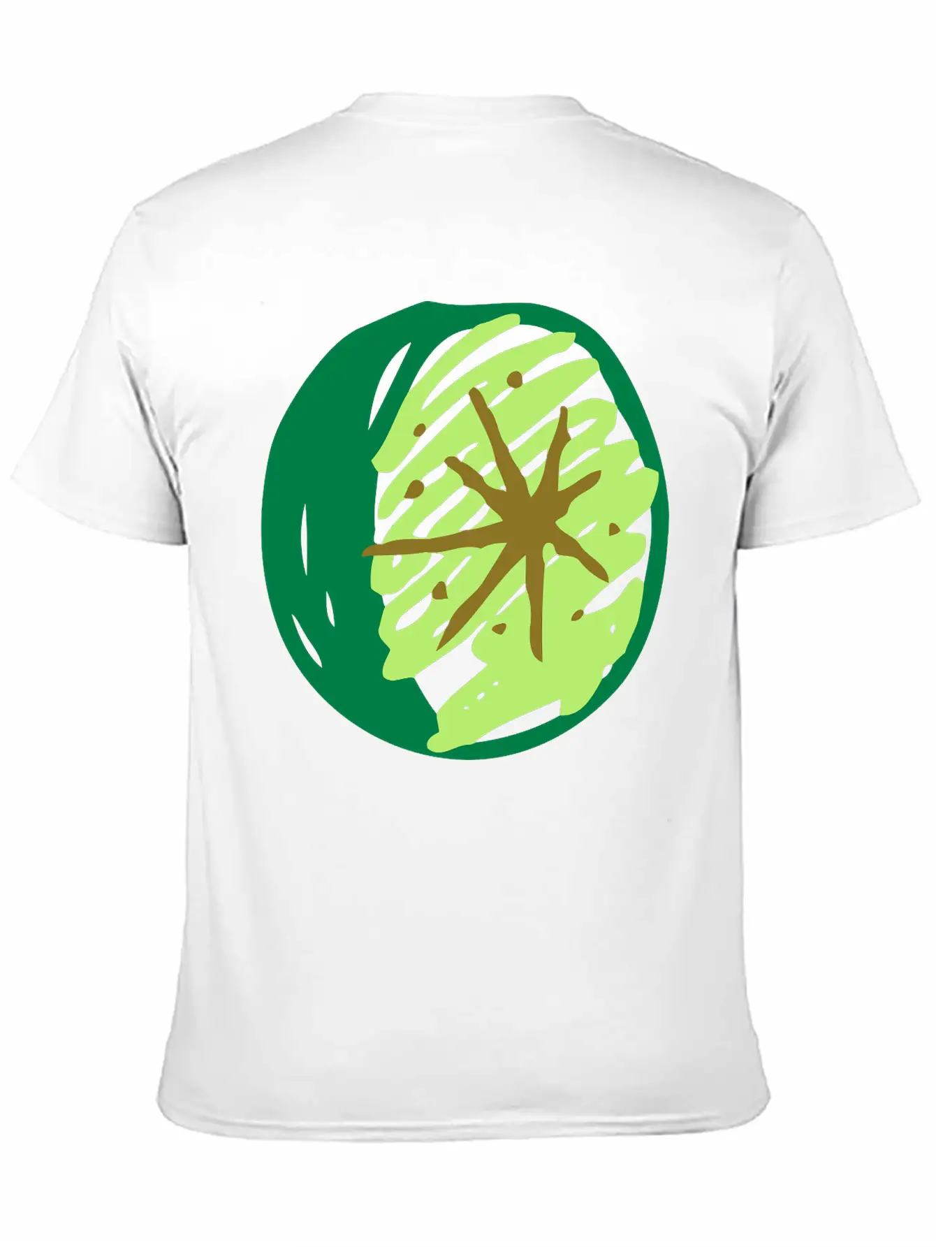 Sketched Lime Essential Cotton Tee For Daily Outfits – Unisex Style