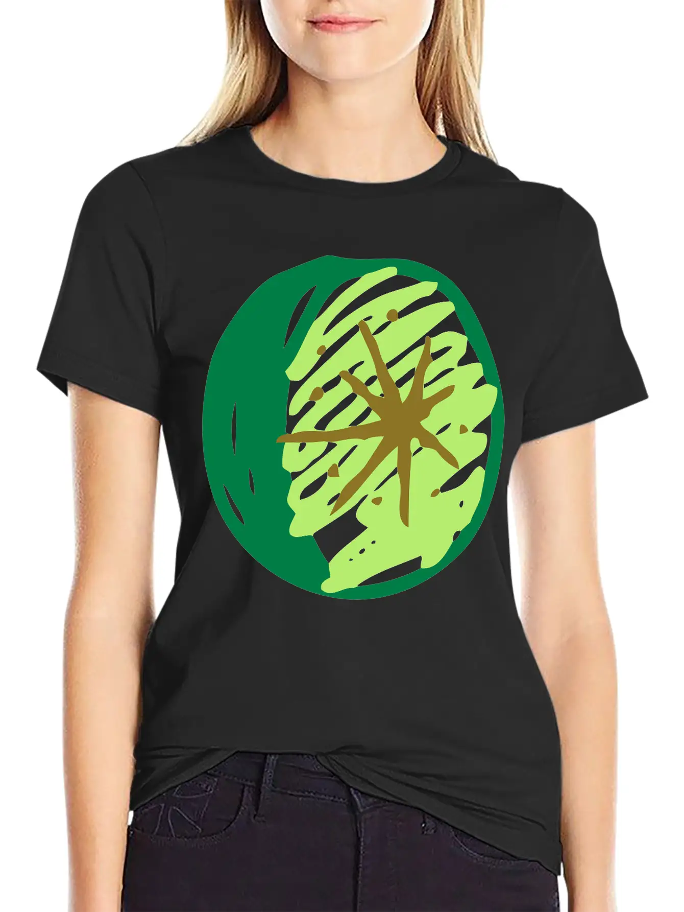 Sketched Lime Essential Cotton Tee For Daily Outfits – Unisex Style