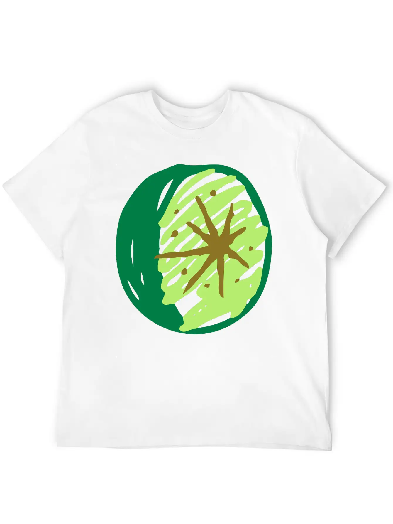 Sketched Lime Essential Cotton Tee For Daily Outfits – Unisex Style