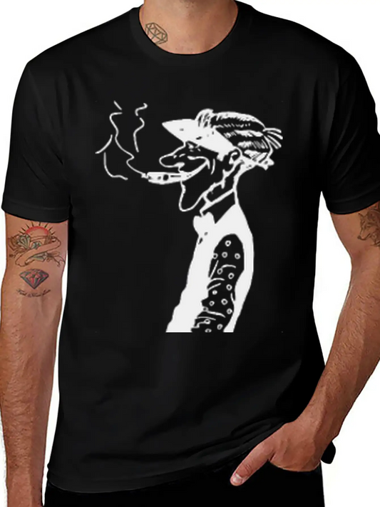 Skinny Man Smokes Basic Graphic T-Shirt – Daily Comfort In Soft Cotton