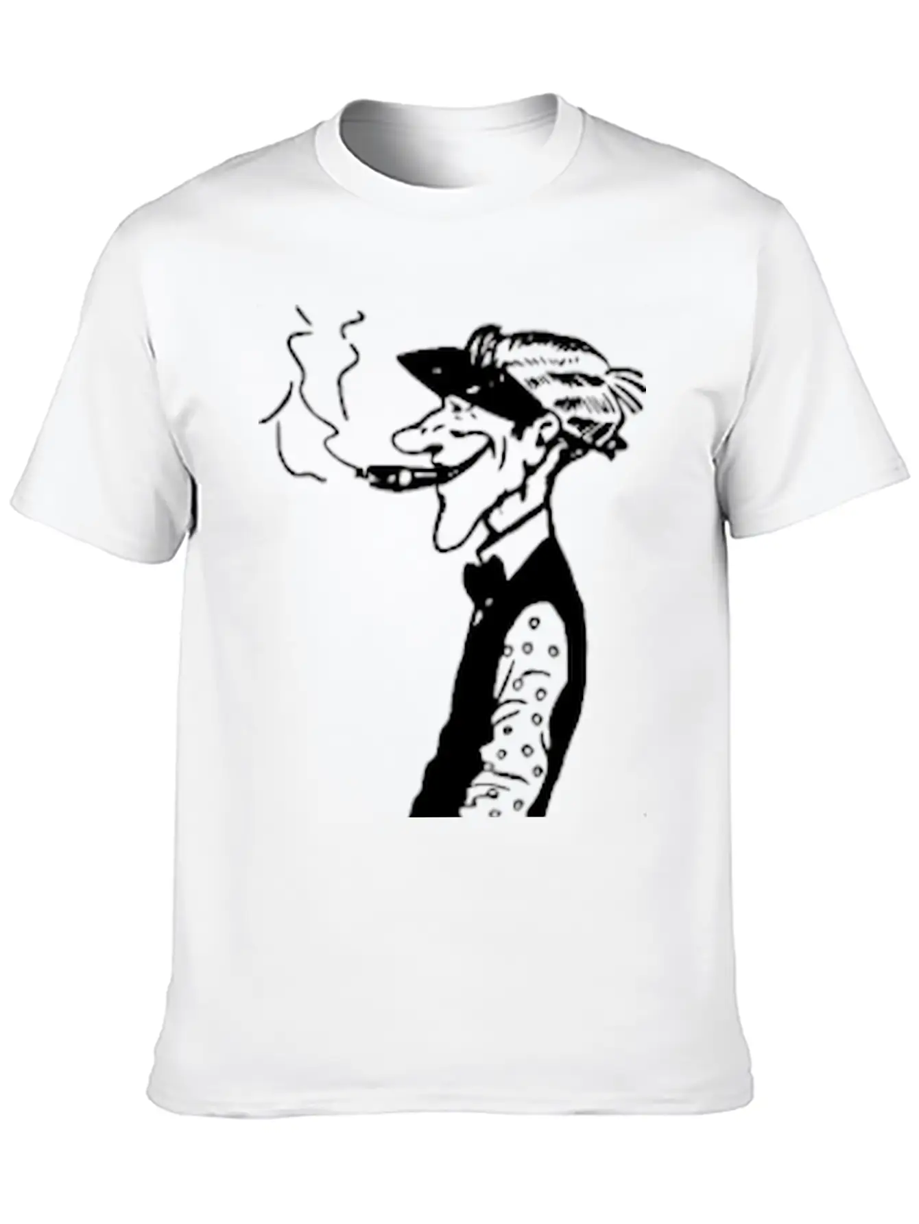 Skinny Man Smokes Basic Graphic T-Shirt – Daily Comfort In Soft Cotton