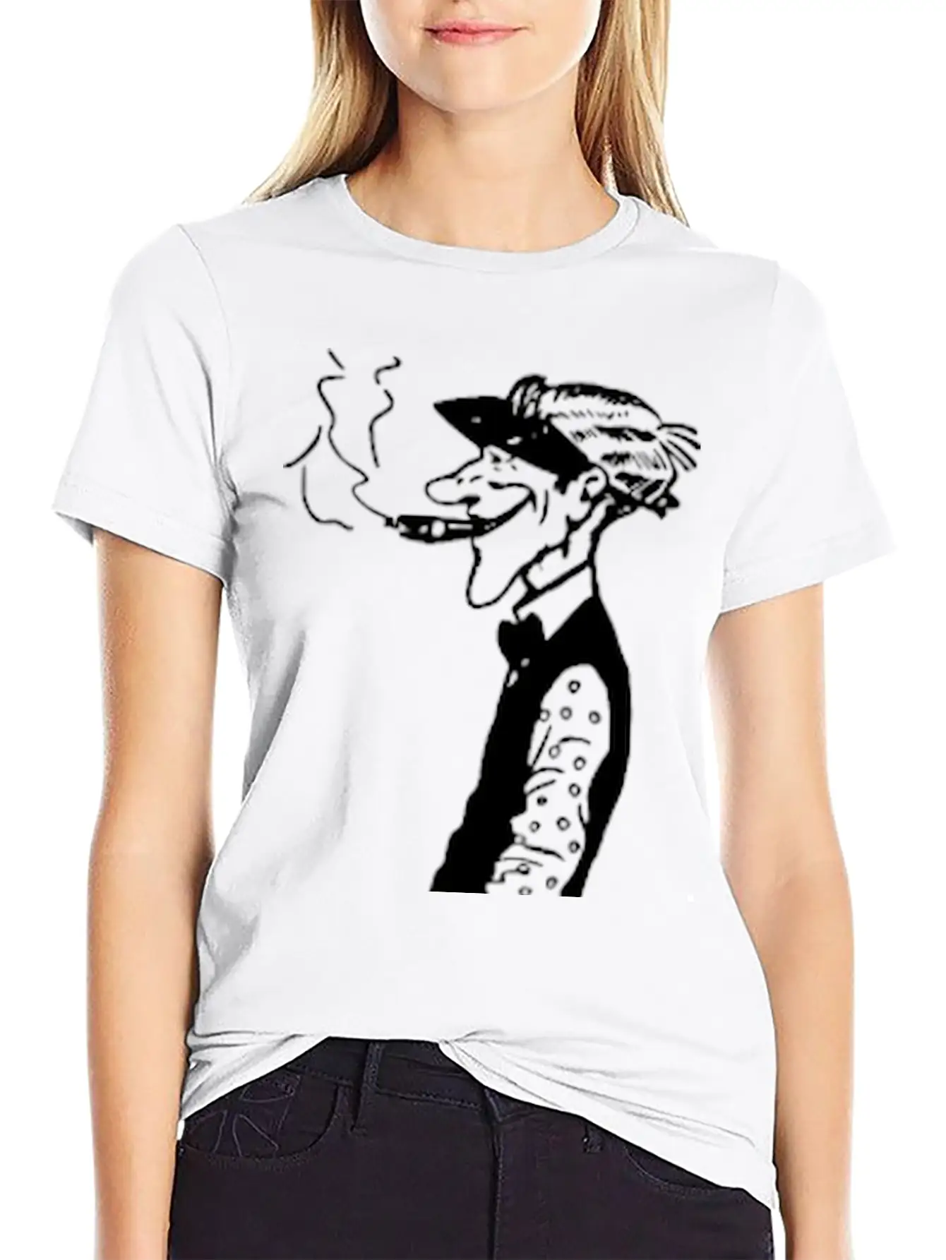 Skinny Man Smokes Basic Graphic T-Shirt – Daily Comfort In Soft Cotton