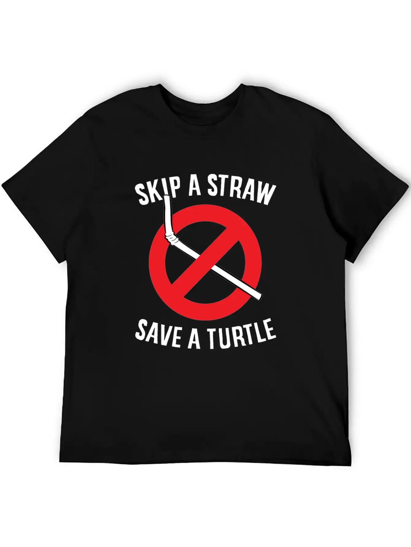 Skip A Straw Save A Turtle Save The Turtles Stylish Everyday T-Shirt ��� Unisex Basic Cotton Tee