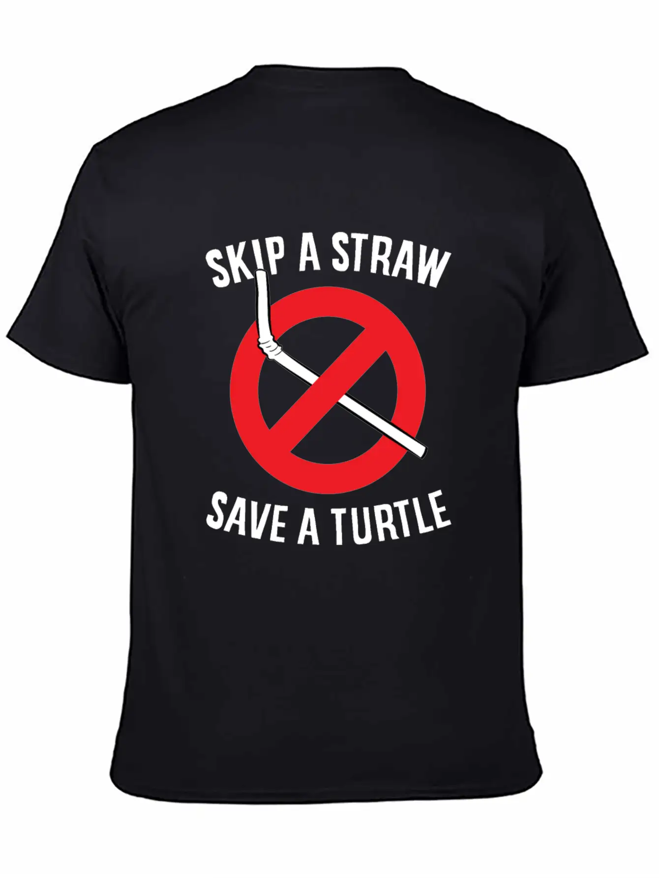 Skip A Straw Save A Turtle Save The Turtles Stylish Everyday T-Shirt ��� Unisex Basic Cotton Tee