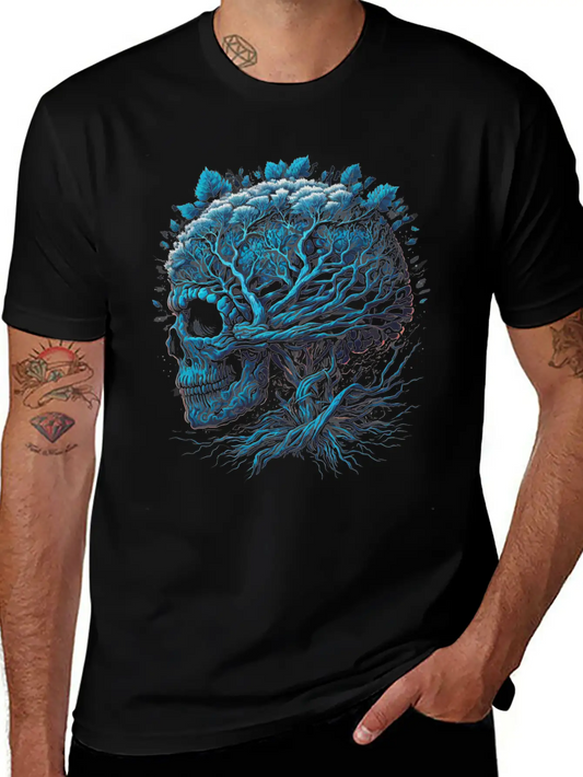 Skull Brain Unisex Casual T-Shirt – Clean Design For Daily Comfort