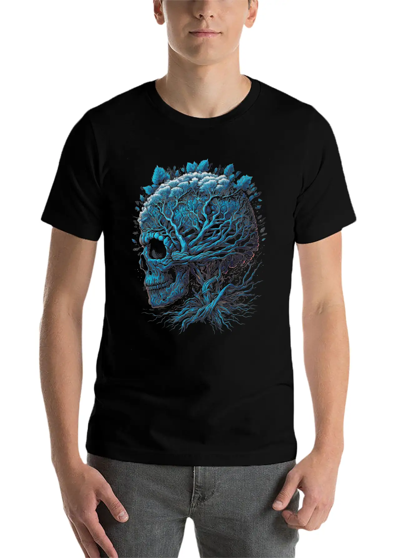 Skull Brain Unisex Casual T-Shirt – Clean Design For Daily Comfort
