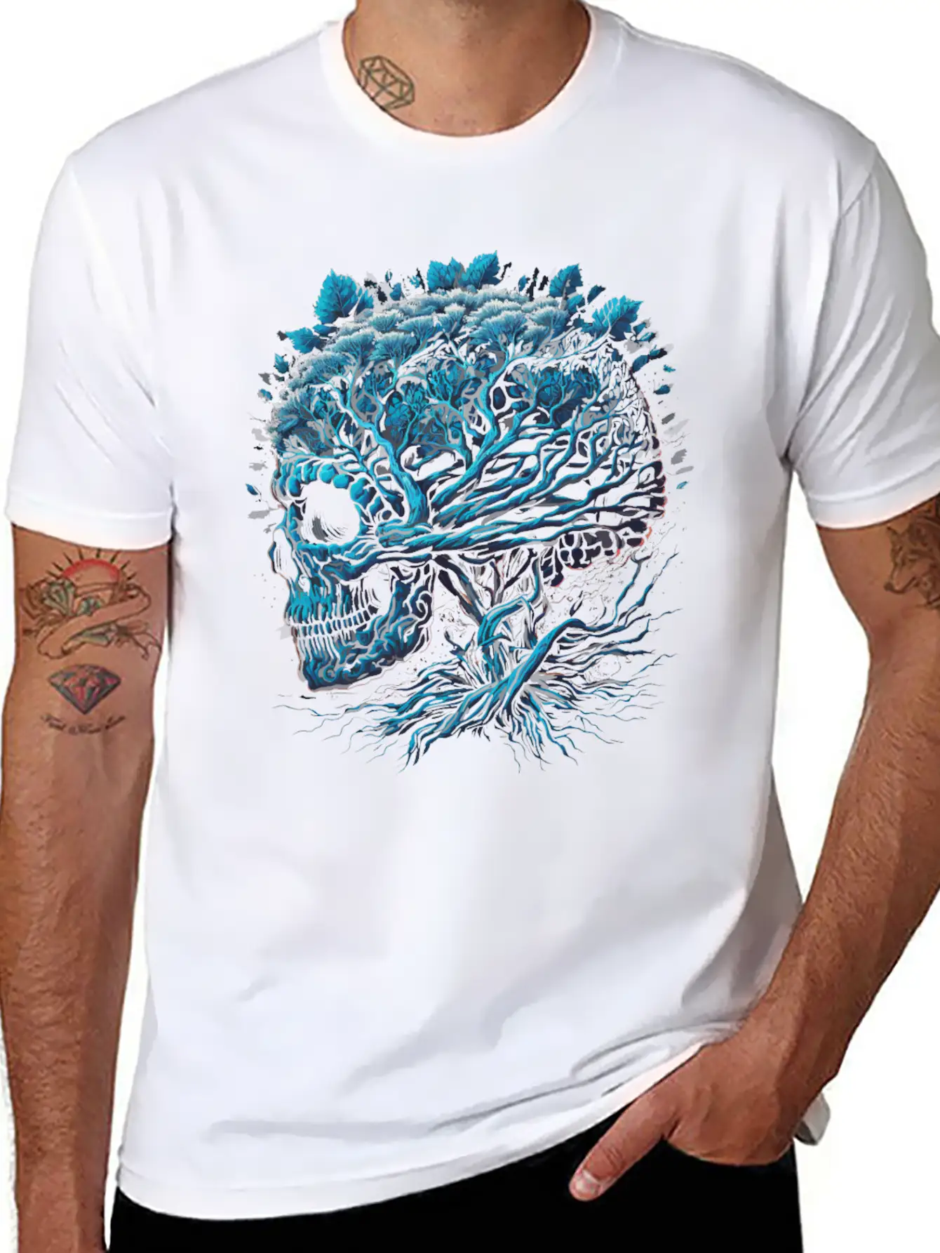 Skull Brain Unisex Casual T-Shirt – Clean Design For Daily Comfort