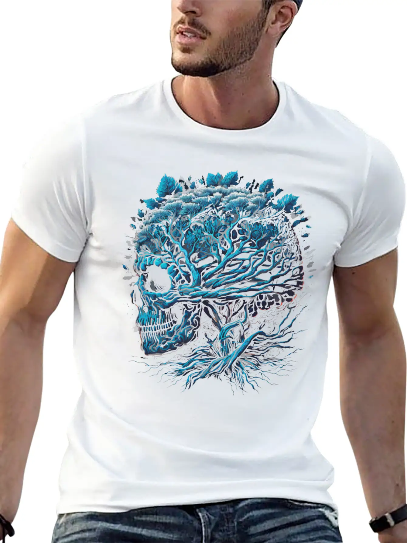 Skull Brain Unisex Casual T-Shirt – Clean Design For Daily Comfort