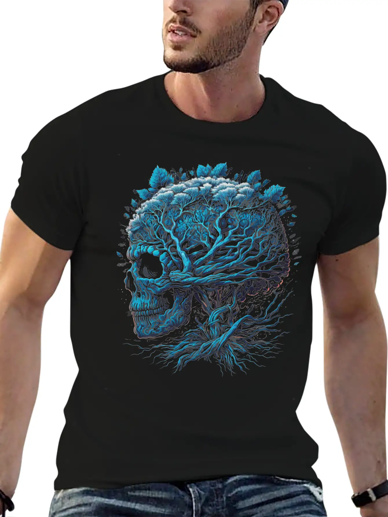 Skull Brain Unisex Casual T-Shirt – Clean Design For Daily Comfort