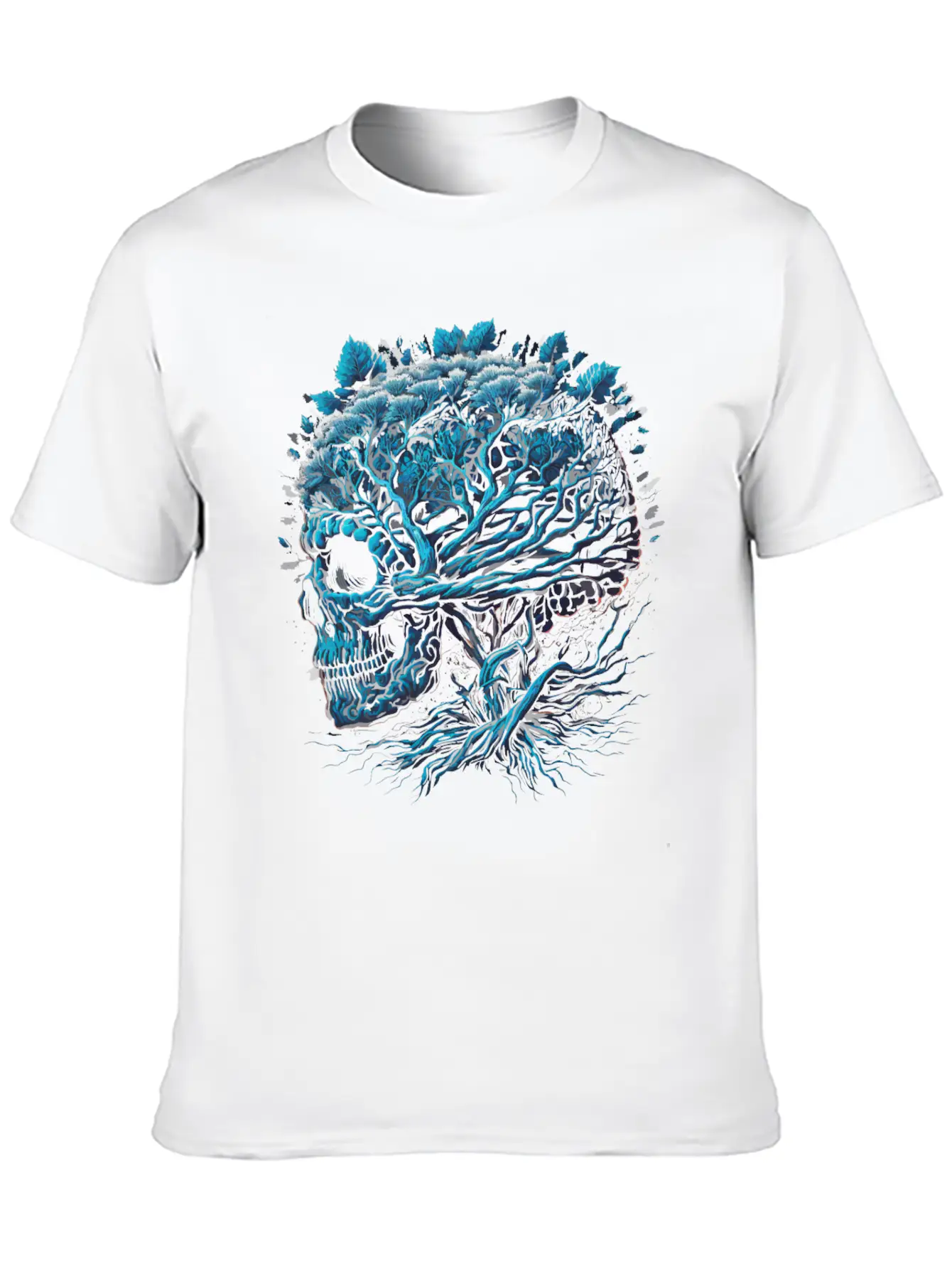 Skull Brain Unisex Casual T-Shirt – Clean Design For Daily Comfort