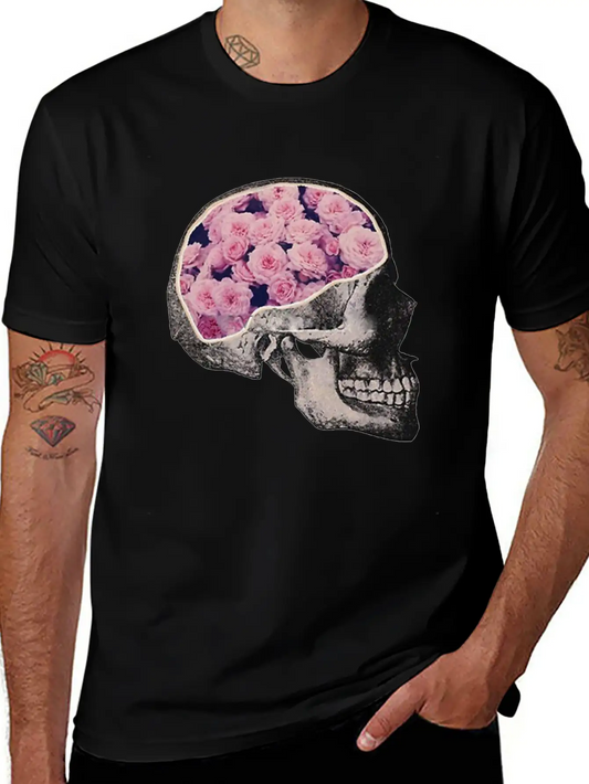 Skull Classic Fit Graphic Tee For Daily Comfort – Unisex Cotton Shirt