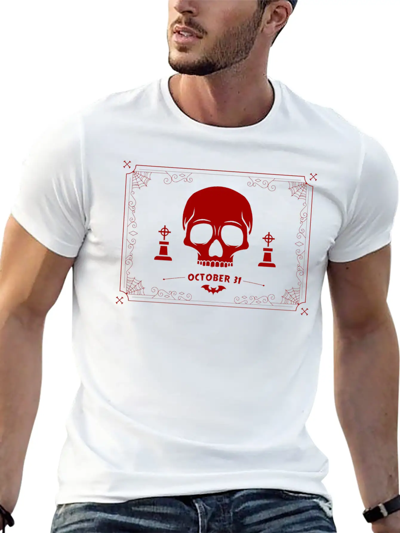 Skull Deamon Classic Fit Graphic Tee For Daily Comfort – Unisex Cotton Shirt