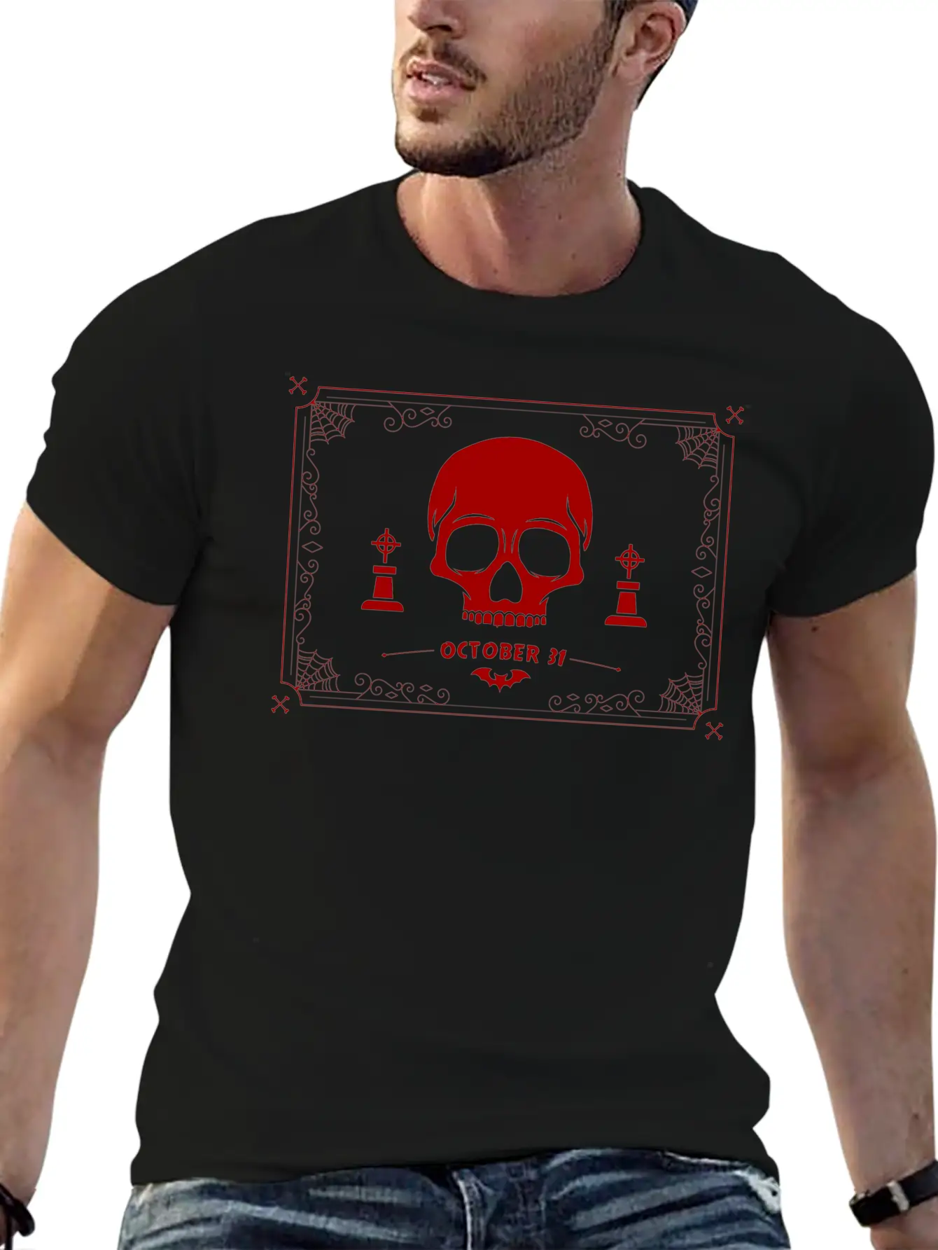 Skull Deamon Classic Fit Graphic Tee For Daily Comfort – Unisex Cotton Shirt