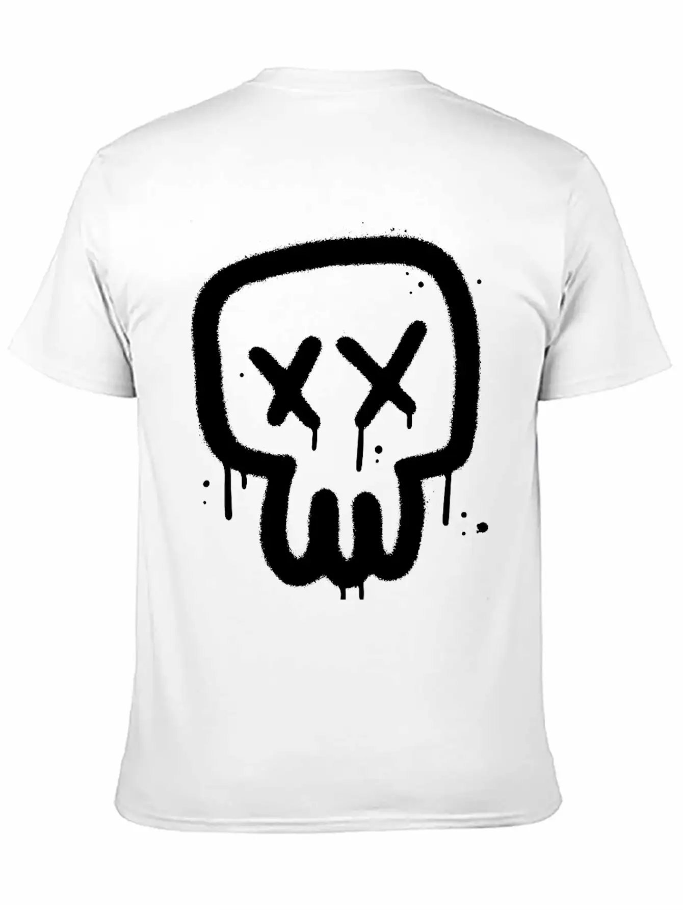 Skull Graffiti Essential Cotton Tee For Daily Outfits – Unisex Style