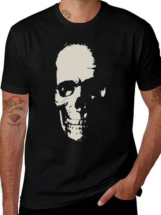 Skull In The Shadow Stylish Everyday T-Shirt – Unisex Basic Cotton Tee