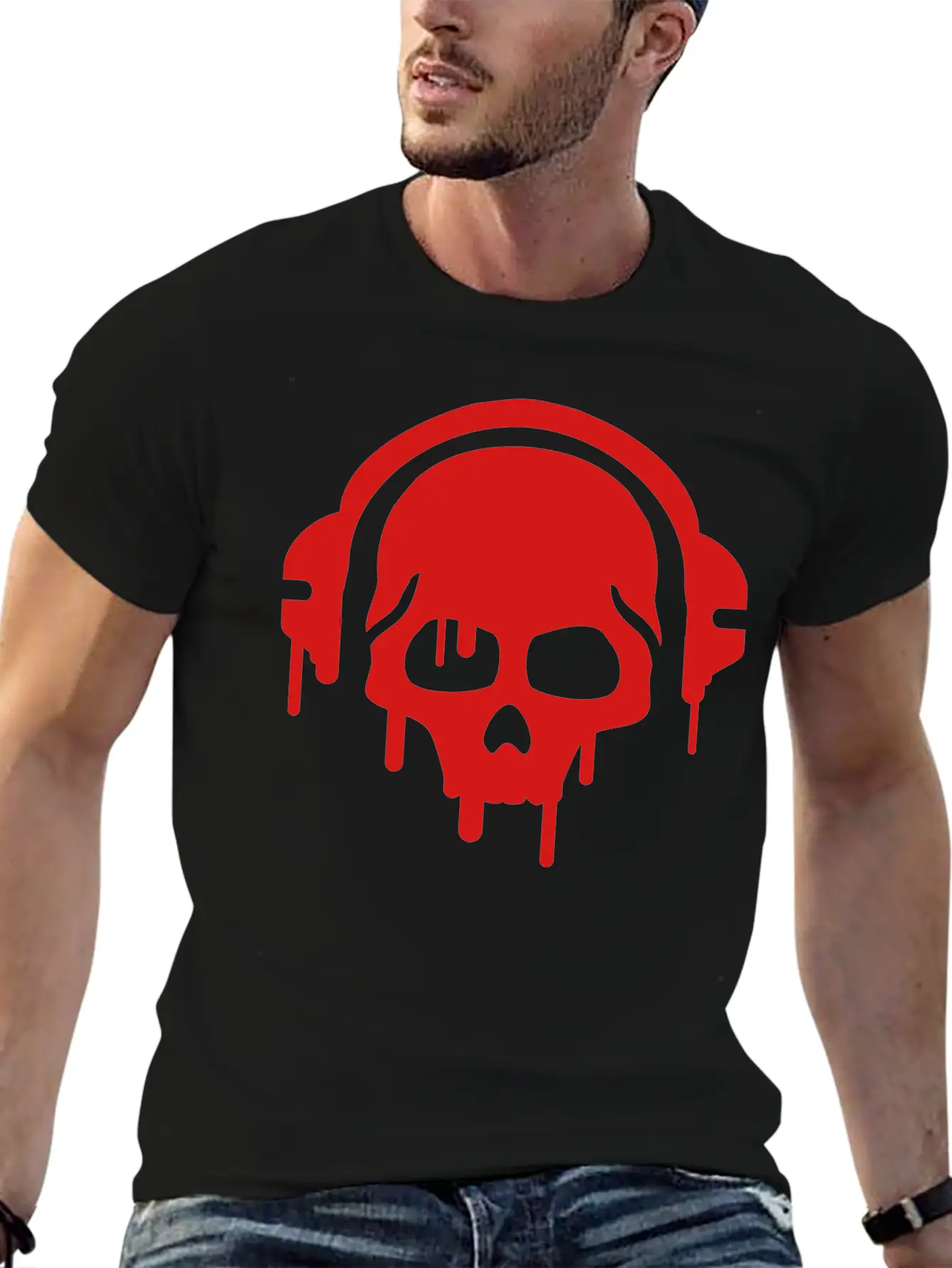 Skull_paint__f1 Relaxed Everyday Tee – Lightweight And Durable Cotton