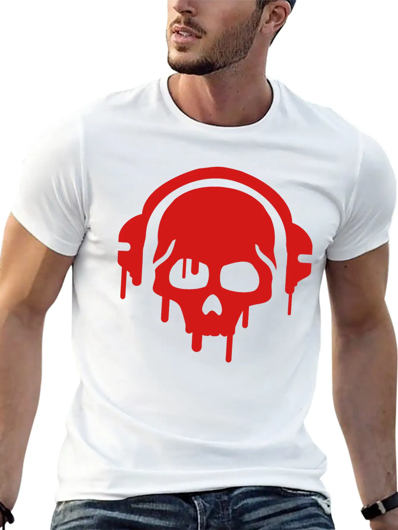 Skull_paint__f1 Relaxed Everyday Tee – Lightweight And Durable Cotton