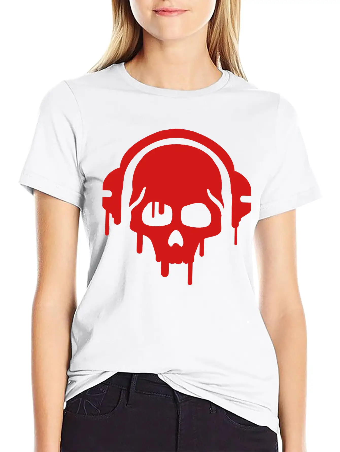 Skull_paint__f1 Relaxed Everyday Tee – Lightweight And Durable Cotton
