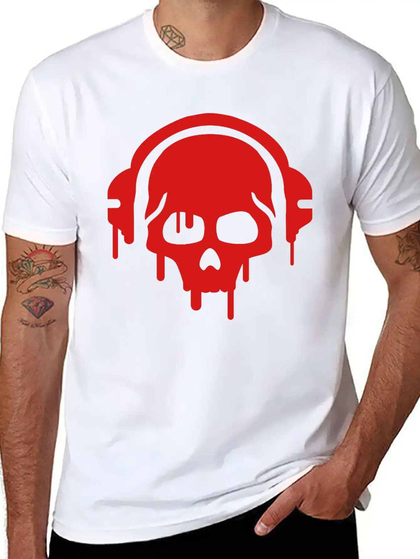 Skull_paint__f1 Relaxed Everyday Tee – Lightweight And Durable Cotton
