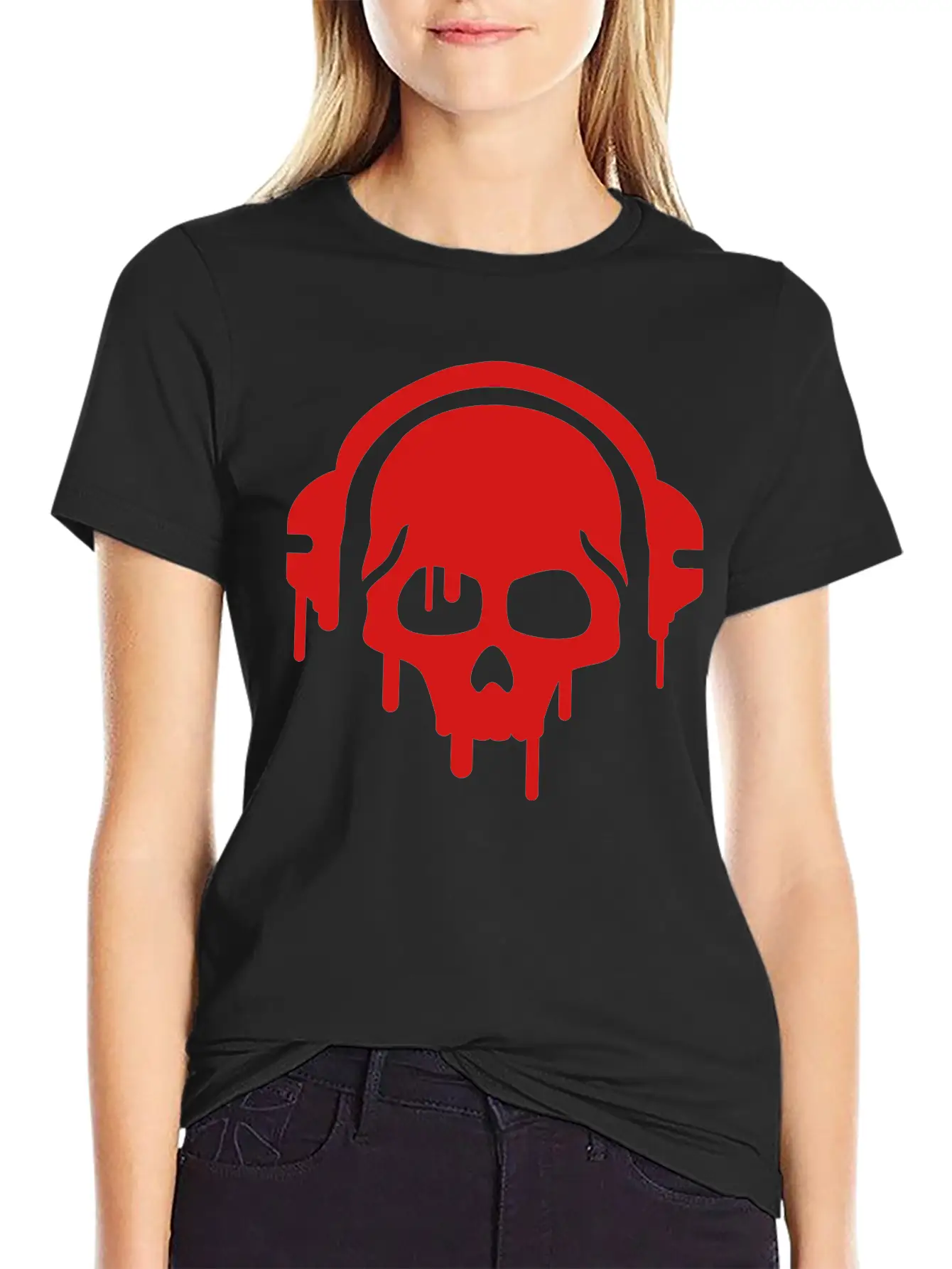 Skull_paint__f1 Relaxed Everyday Tee – Lightweight And Durable Cotton