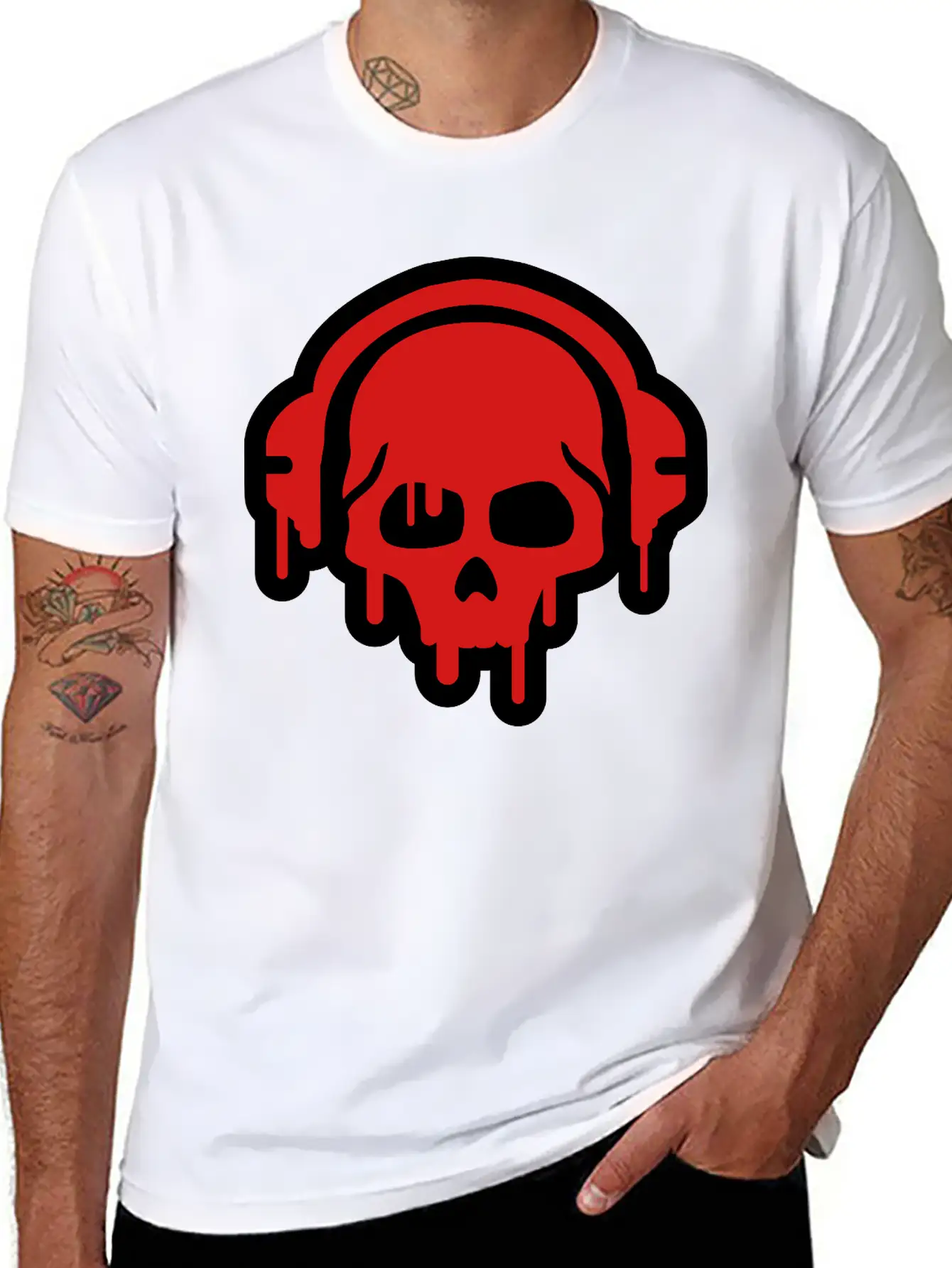 Skull_paint__f2 Basic Graphic T-Shirt – Daily Comfort In Soft Cotton